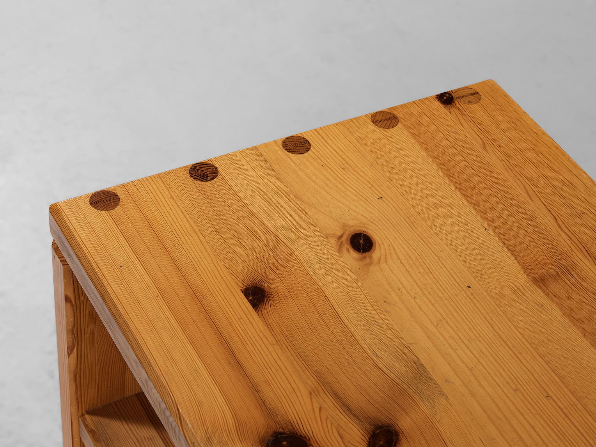 Scandinavian Modern Roland Wilhelmsson Side Table in Pine  For Sale