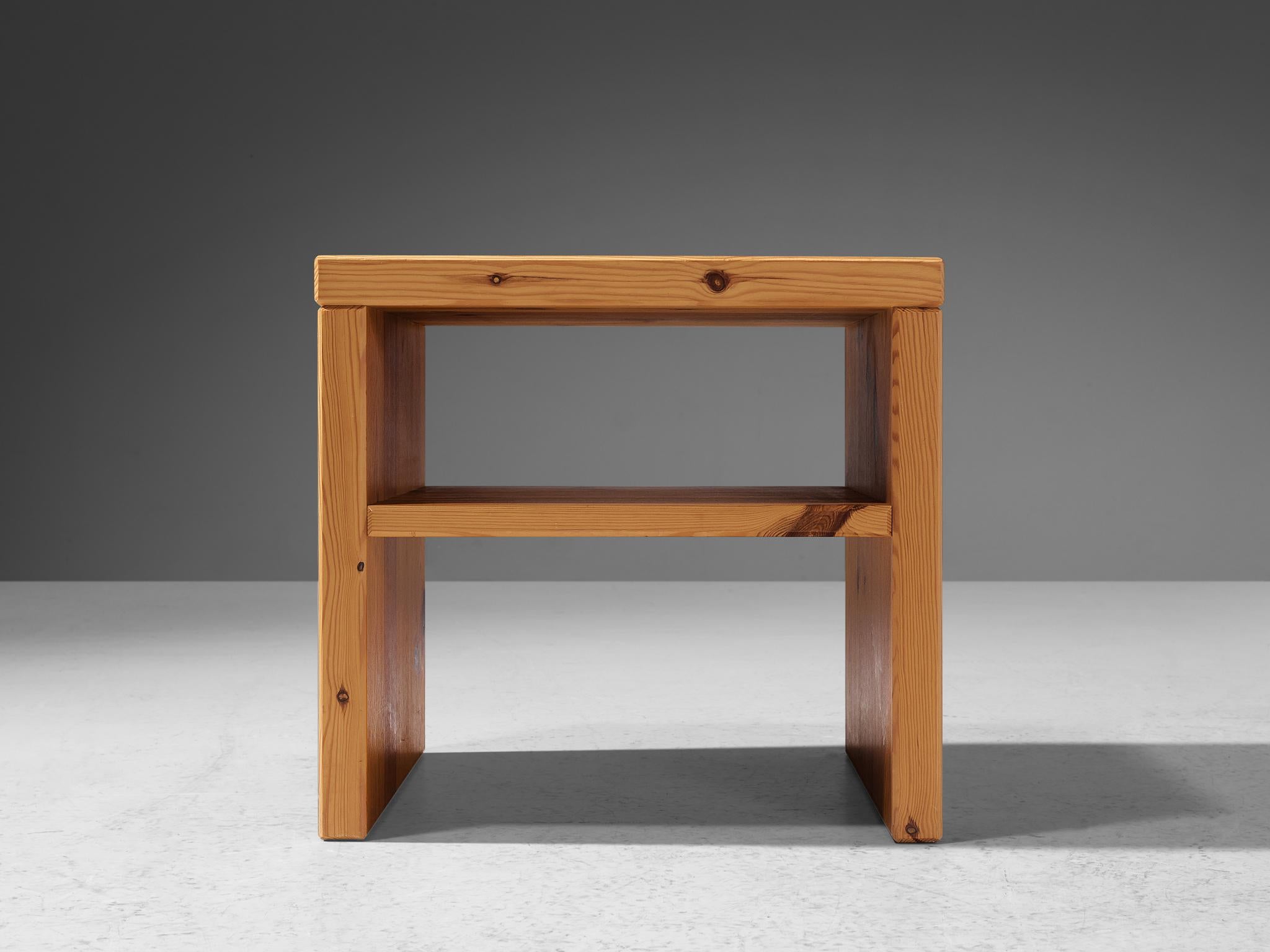 Swedish Roland Wilhelmsson Side Table in Pine For Sale