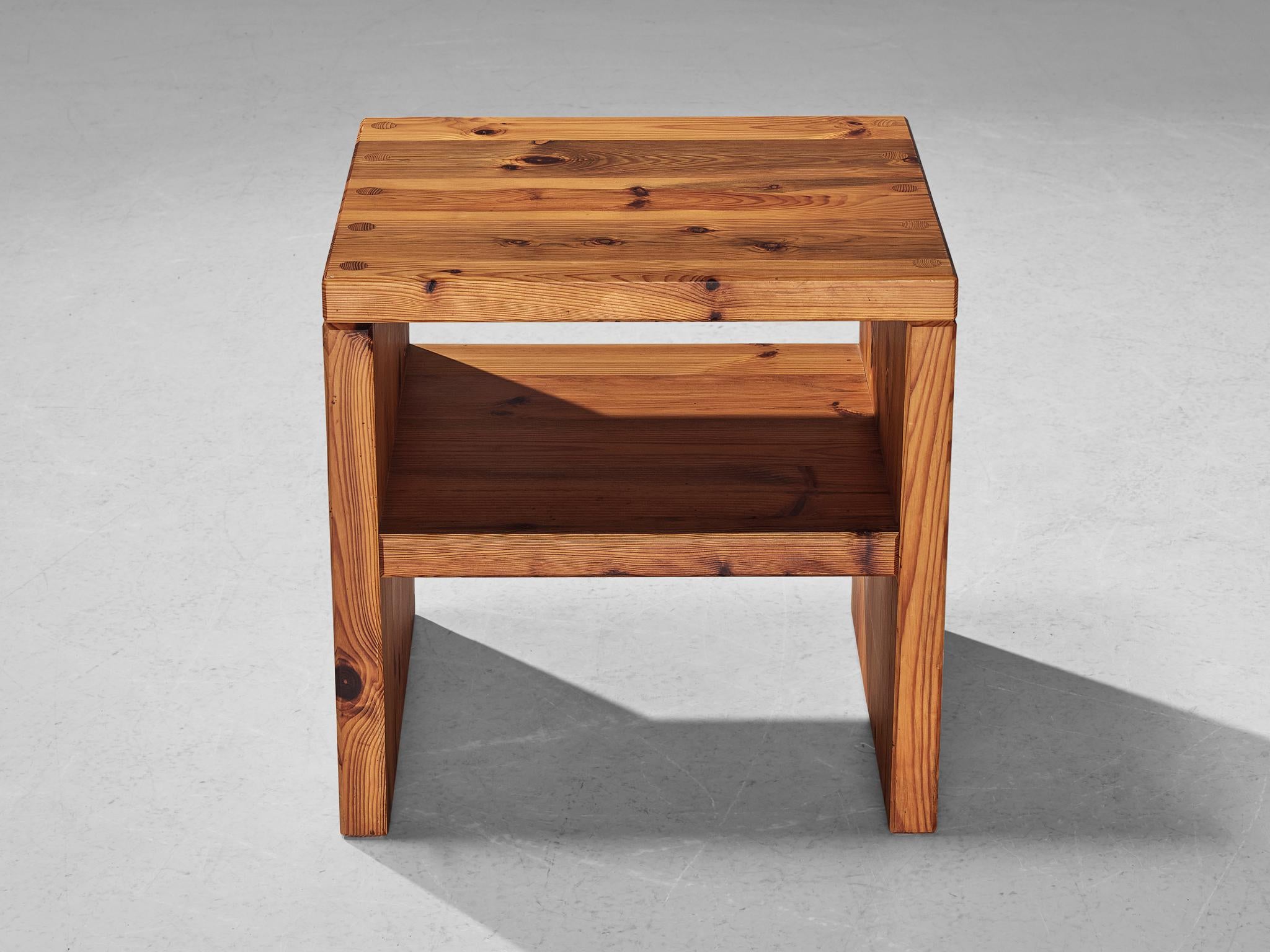 Swedish Roland Wilhelmsson Side Table in Pine  For Sale