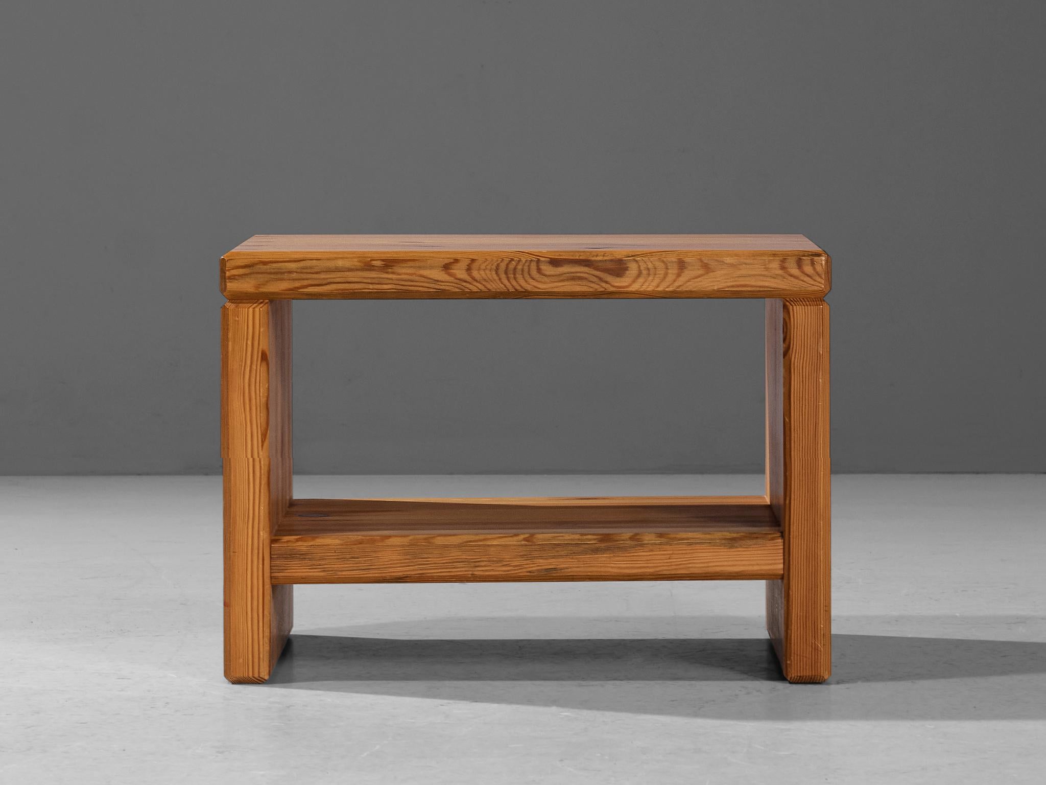 Swedish Roland Wilhelmsson Side Table in Pine  For Sale