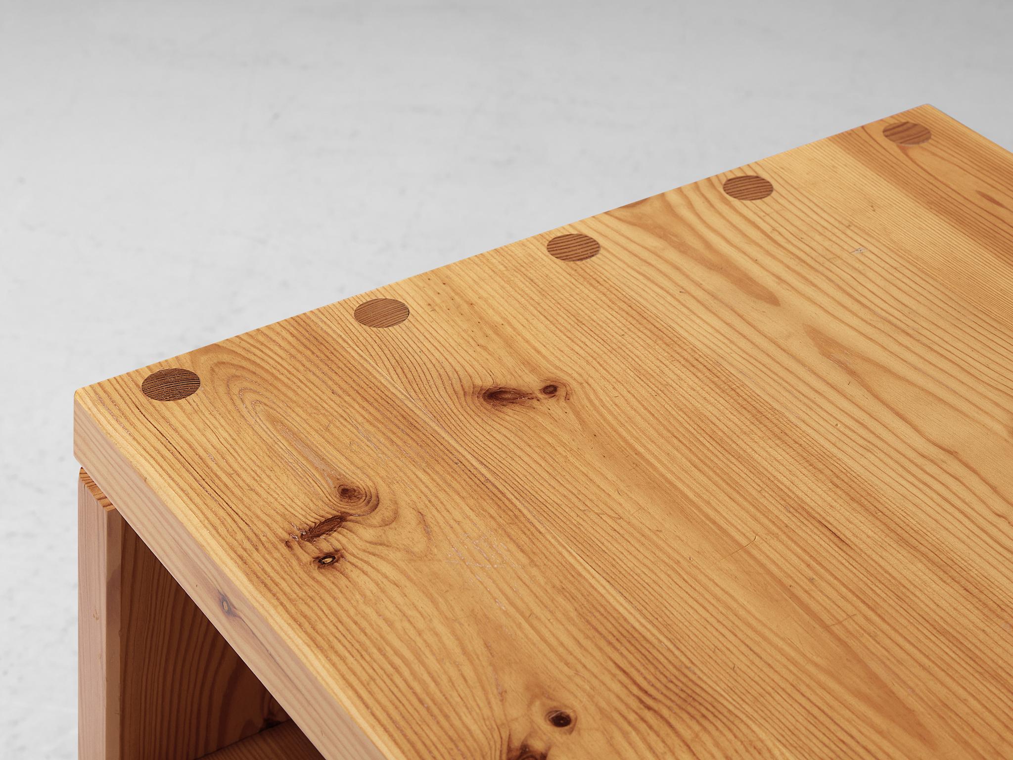 Late 20th Century Roland Wilhelmsson Side Table in Pine
