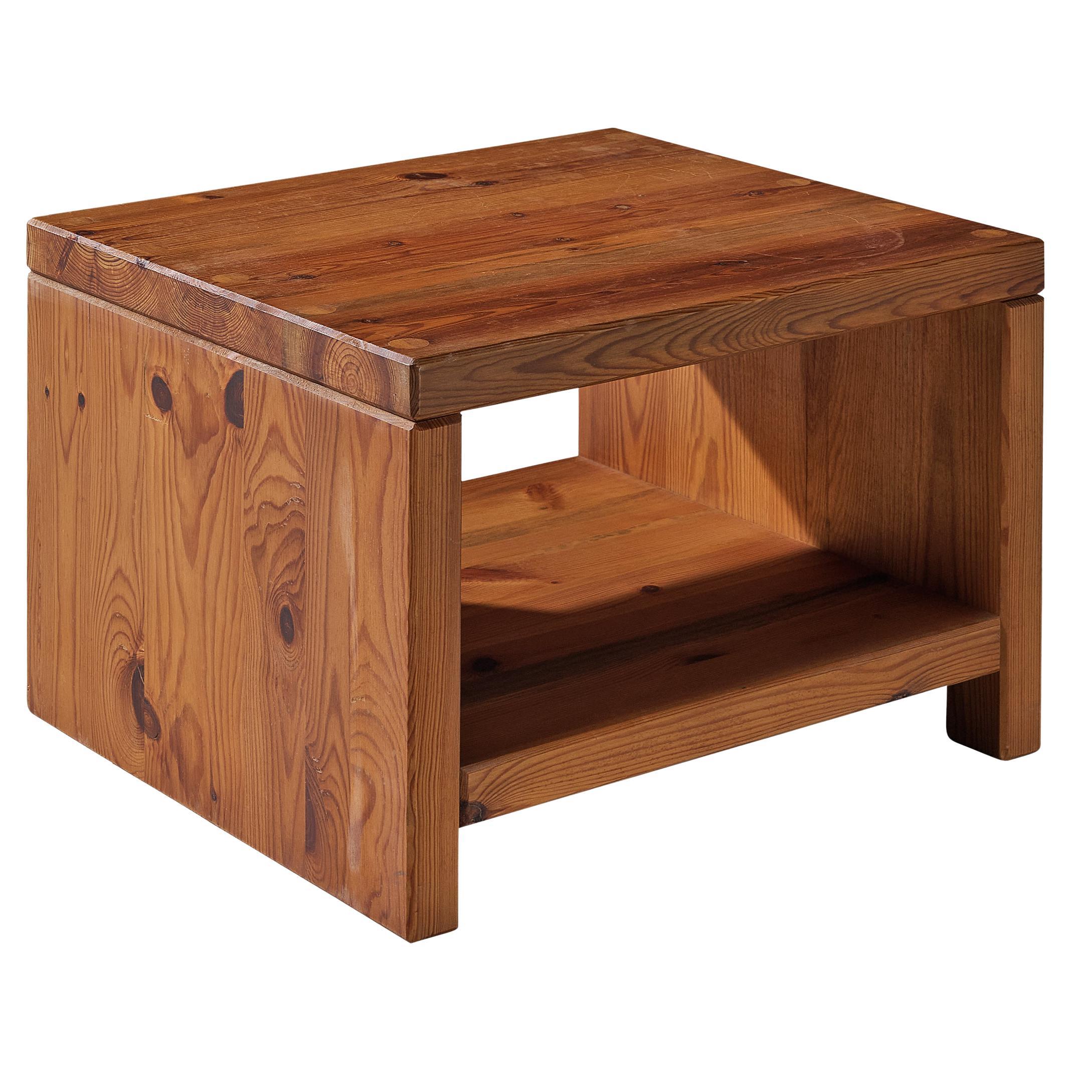 Roland Wilhelmsson Side Table in Solid Pine  For Sale