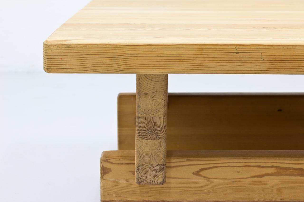 Roland Wilhelmsson Solid Pine Coffee Table, Sweden, 1970s 1