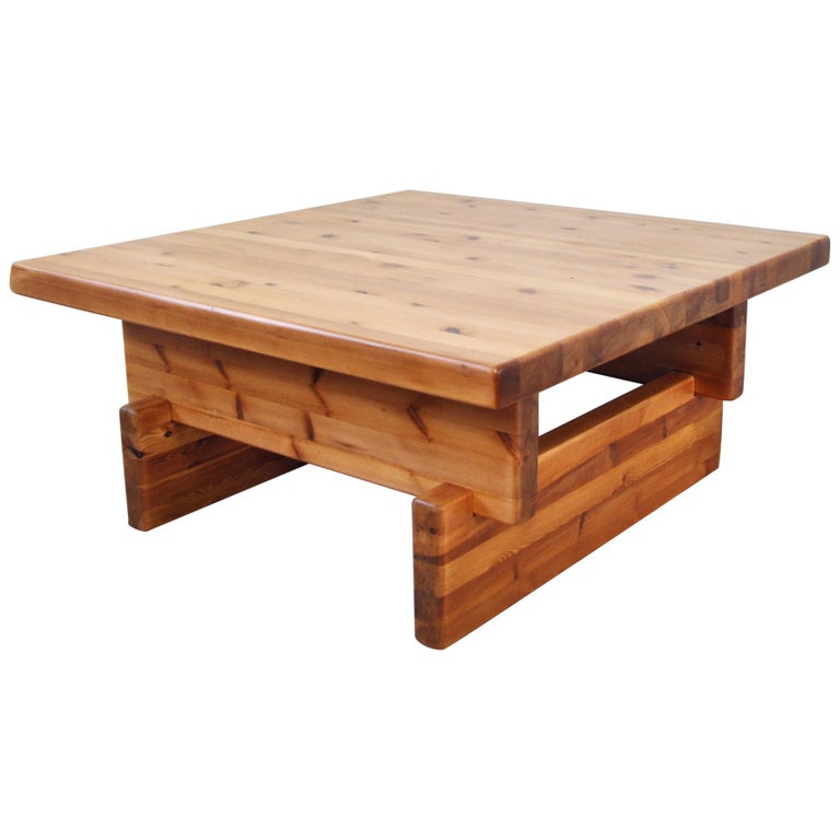 Roland Wilhelmsson Solid Pine Coffee Table Sweden 1970s For Sale At 1stdibs