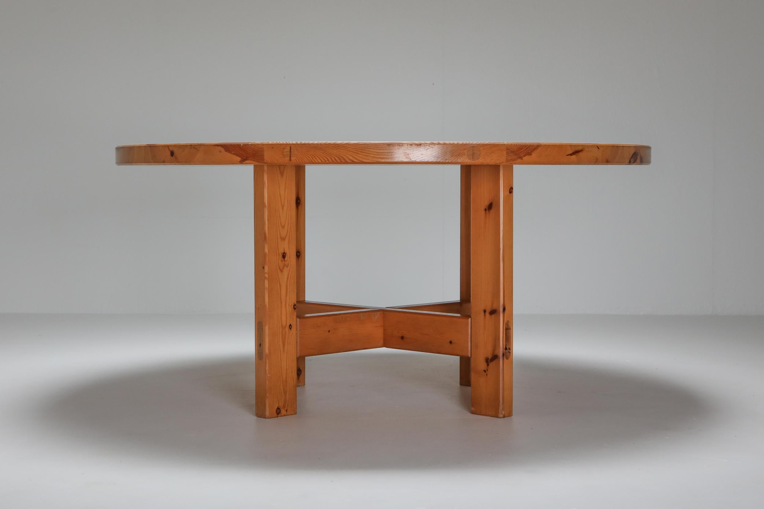 Swedish Roland Wilhelmsson Solid Pine Dining Table for Karl Anderson & Söner, Sweden