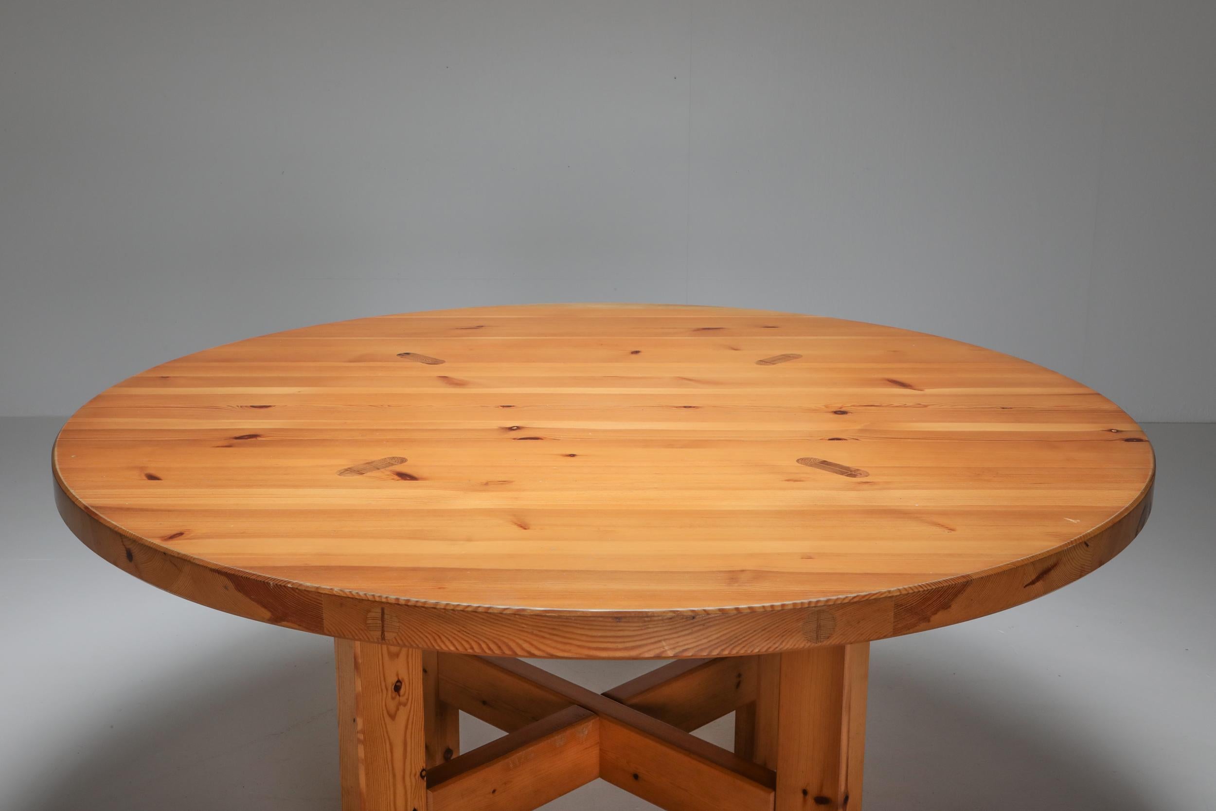 Mid-20th Century Roland Wilhelmsson Solid Pine Dining Table for Karl Anderson & Söner, Sweden
