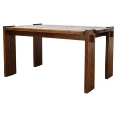 Roland Wilhelmsson Style Brutalist Oak Dining Table