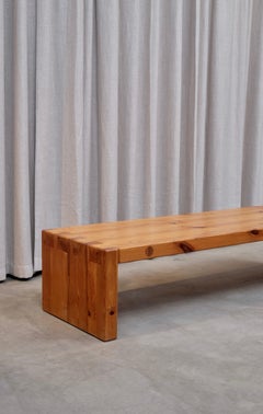 Roland Wilhelmsson Tisch / Bank aus Kiefernholz, hergestellt in Schweden, 1960er Jahre