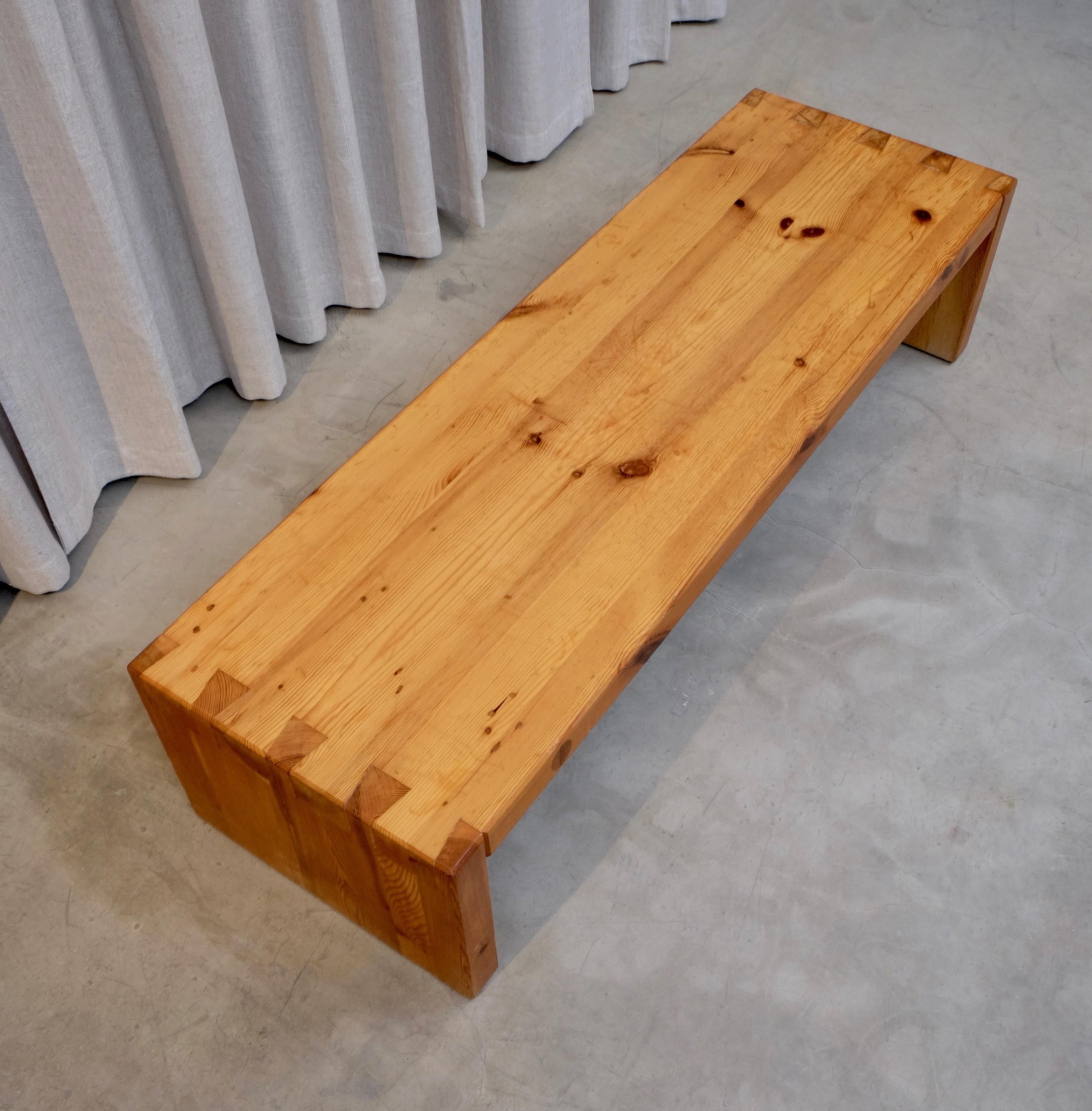 Swedish Roland Wilhelmsson Table / Bench in Pine, Produced in Sweden, 1960s For Sale