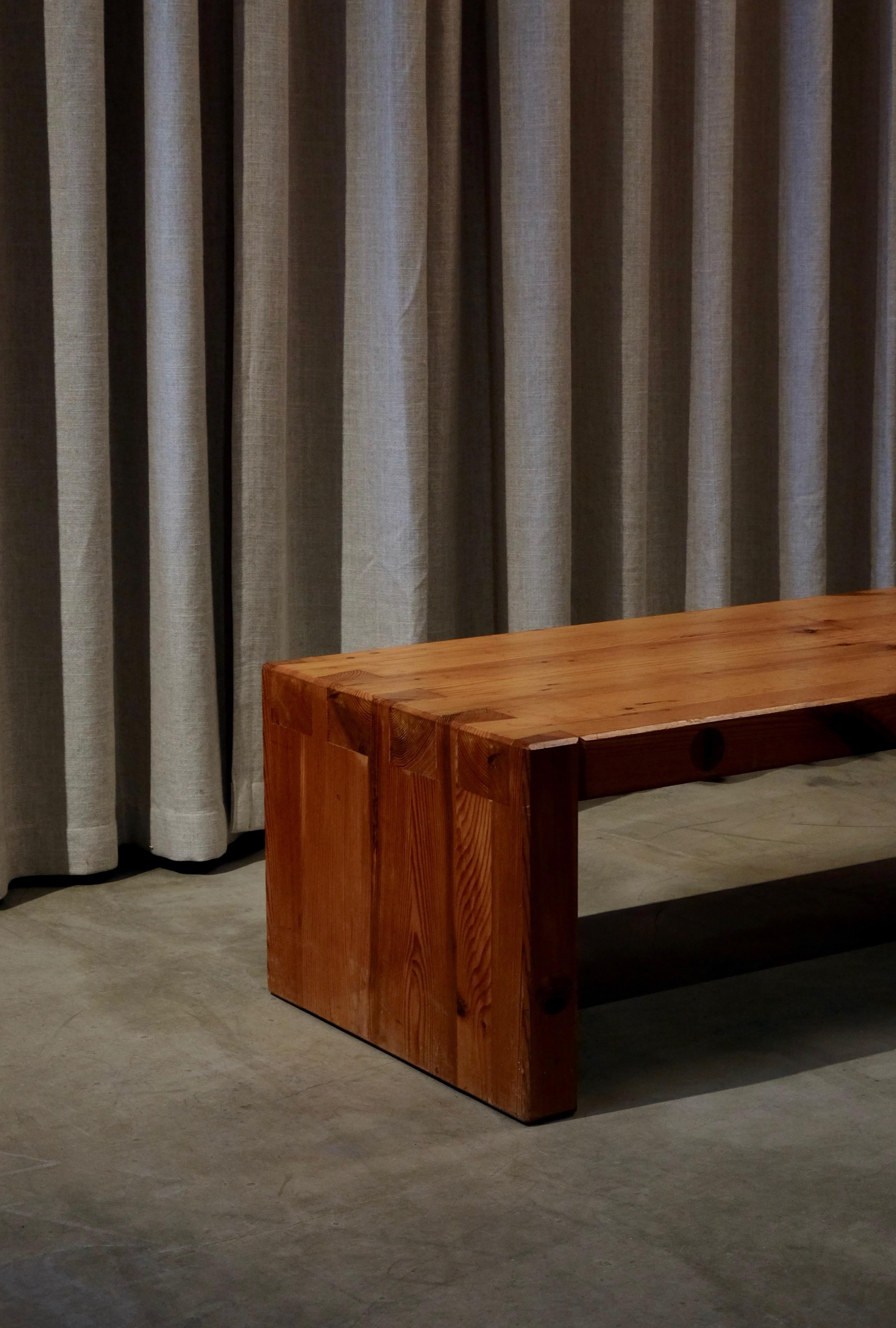 Roland Wilhelmsson Table / Bench in Pine, Produced in Sweden, 1960s For Sale 1