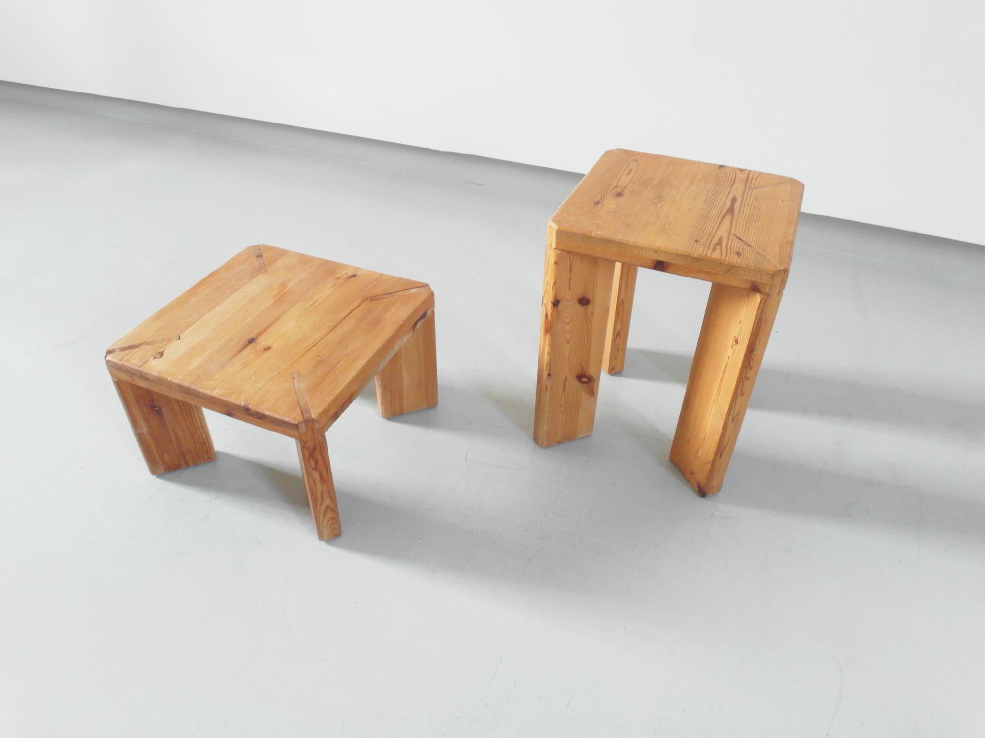 Roland Wilhelmsson, Unique Pair of Signed Stools, Studio of Artist 1965 and 1970 For Sale 11