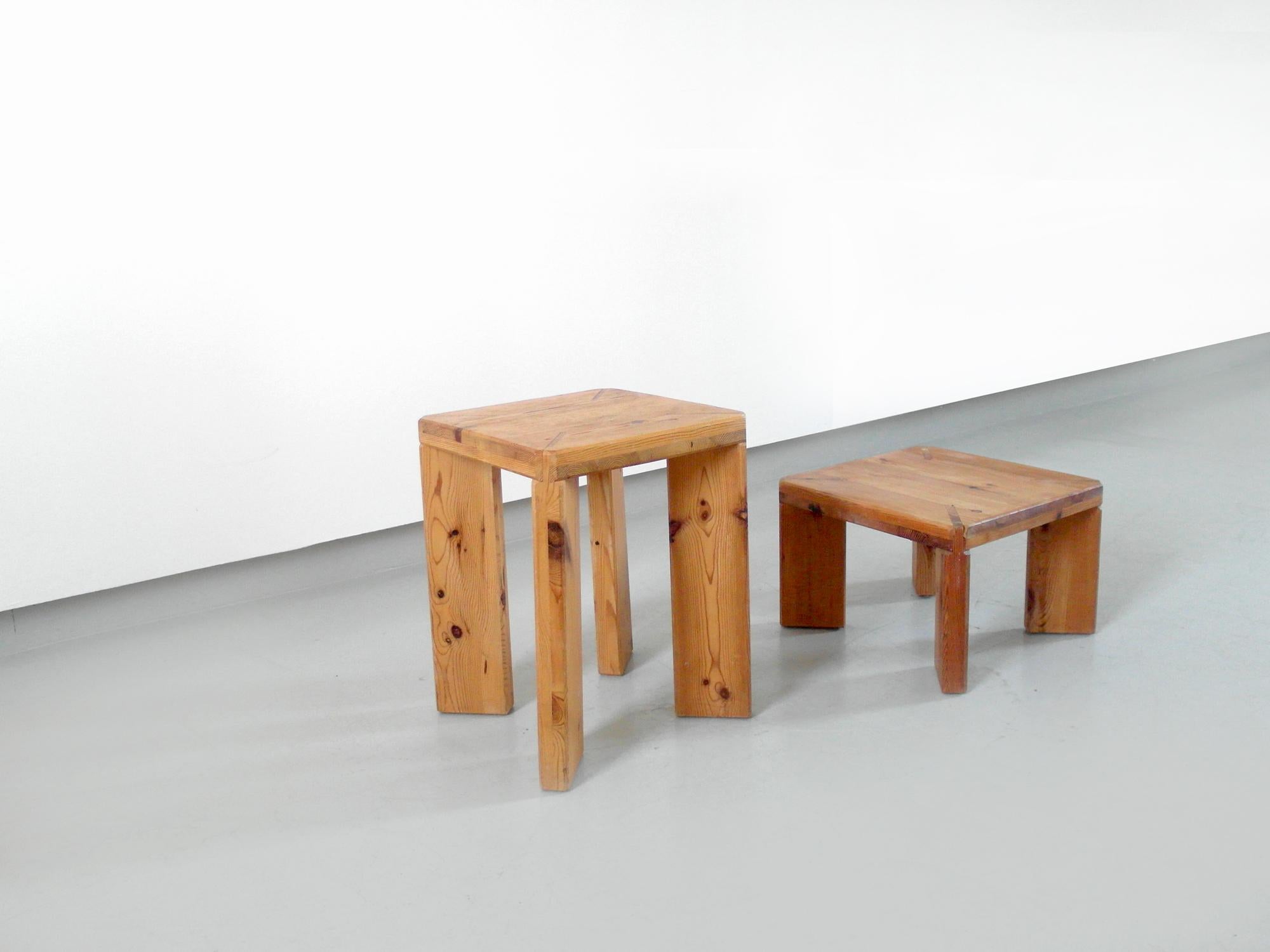 Swedish Roland Wilhelmsson, Unique Pair of Signed Stools, Studio of Artist 1965 and 1970 For Sale