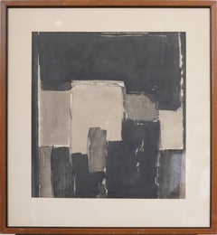 Antique American Modernist Abstract Cubist Signed Framed Painting
