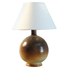 Roland Zobel Attributed Ceramic Lamp, French Mid-Century Modern Design c.1960