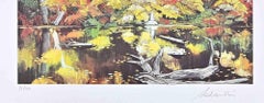 Beside The Lake - Screen Print by Rolandi - 1980s