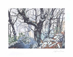 Retro In The Forest - Screen Print by Rolandi - 1980s