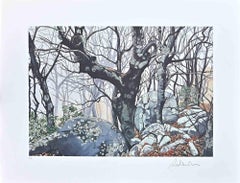 Vintage In The Forest - Screen Print by Rolandi - 1980s