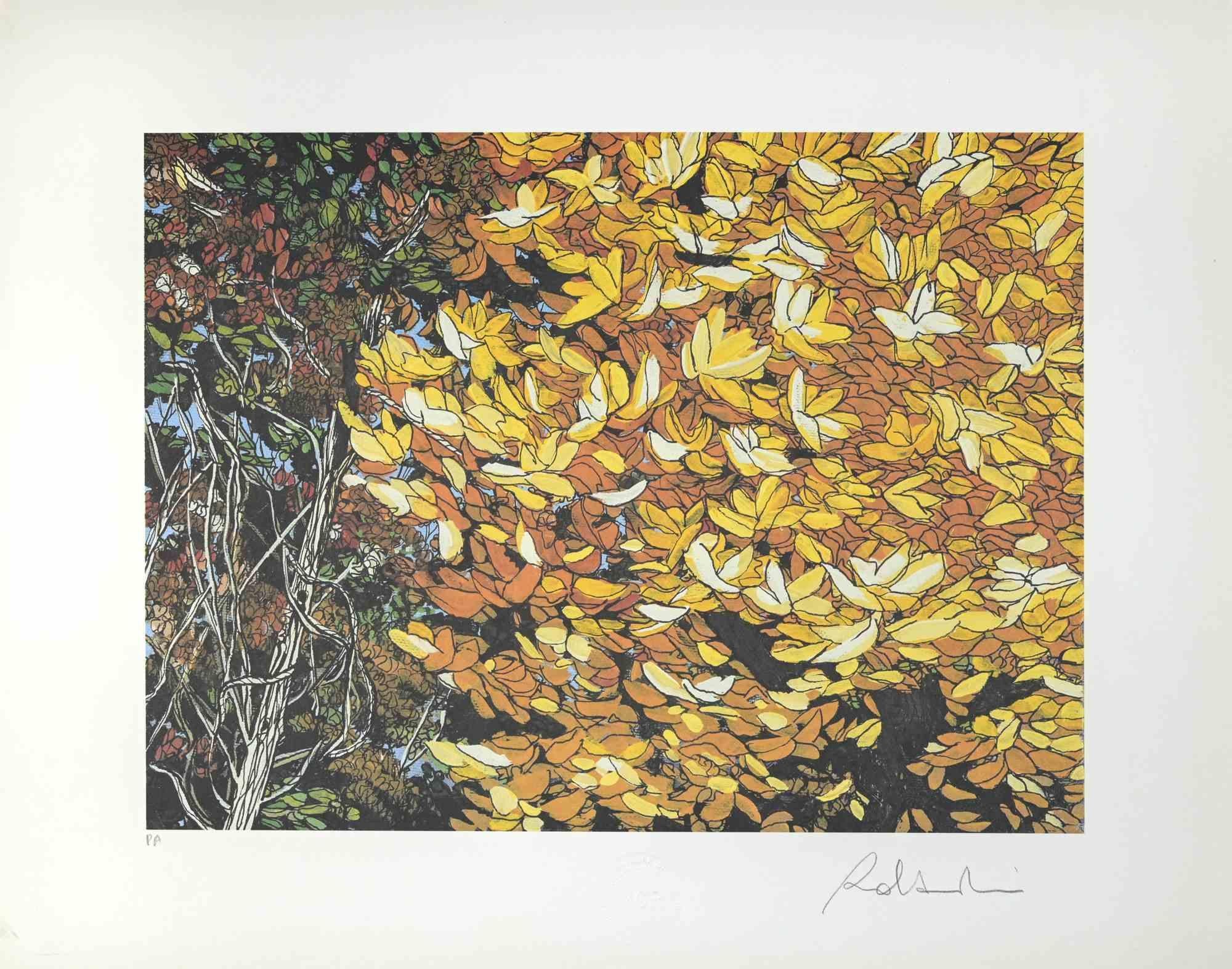 Paysages d'automne - Sérigraphie de Rolandi - années 1980