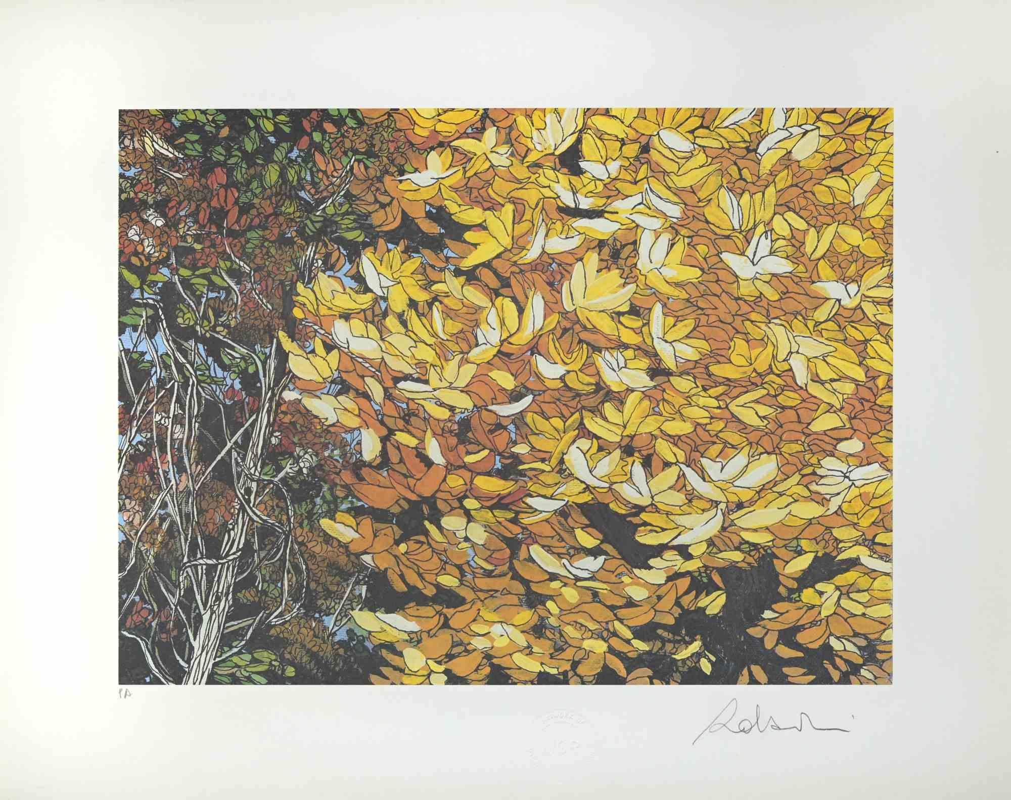 Paysages d'automne - Sérigraphie de Rolandi - années 1980