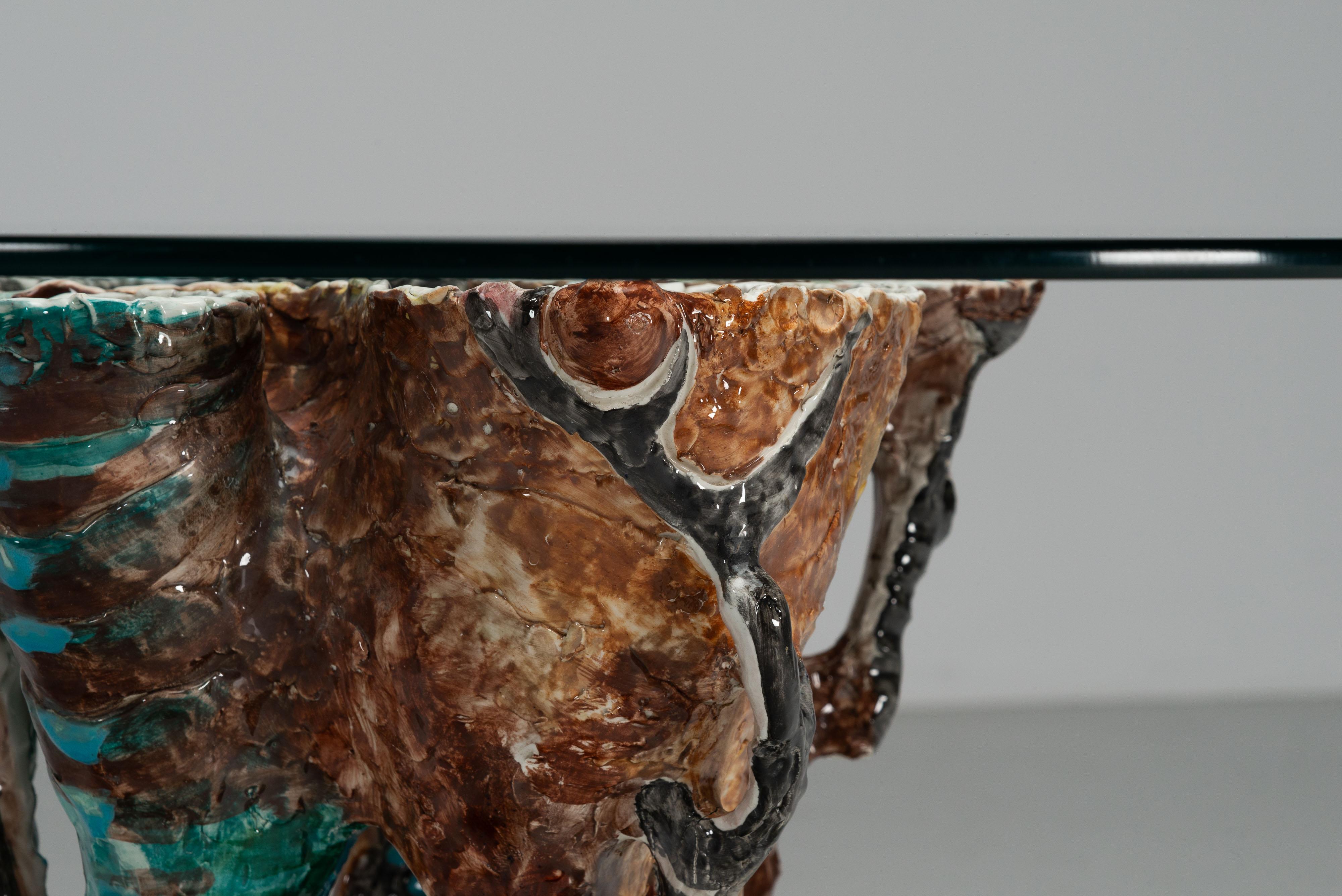 Table basse Rolando Hettner fabriquée en Italie en 1950 en vente 3
