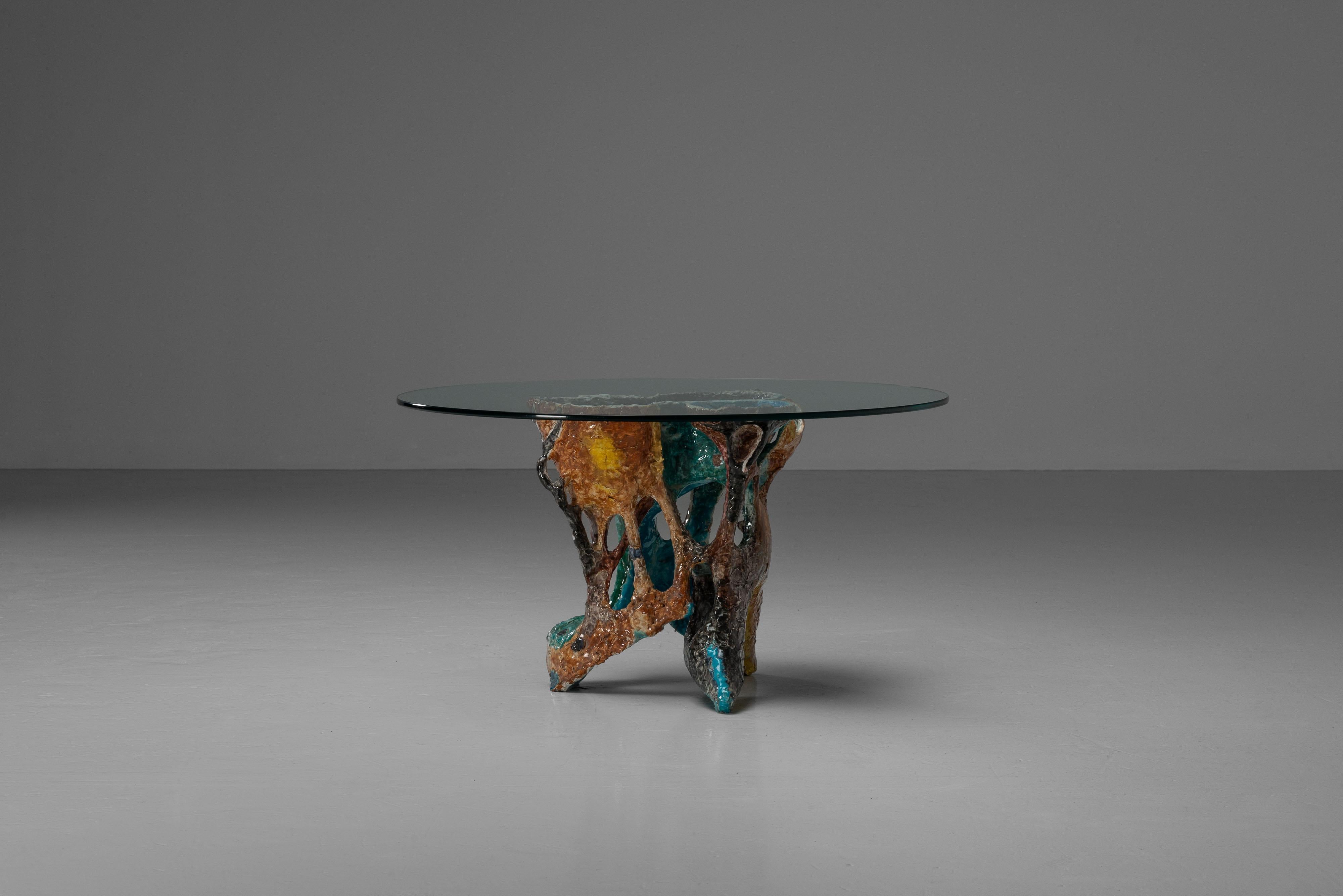 Table basse Rolando Hettner fabriquée en Italie en 1950 en vente 4
