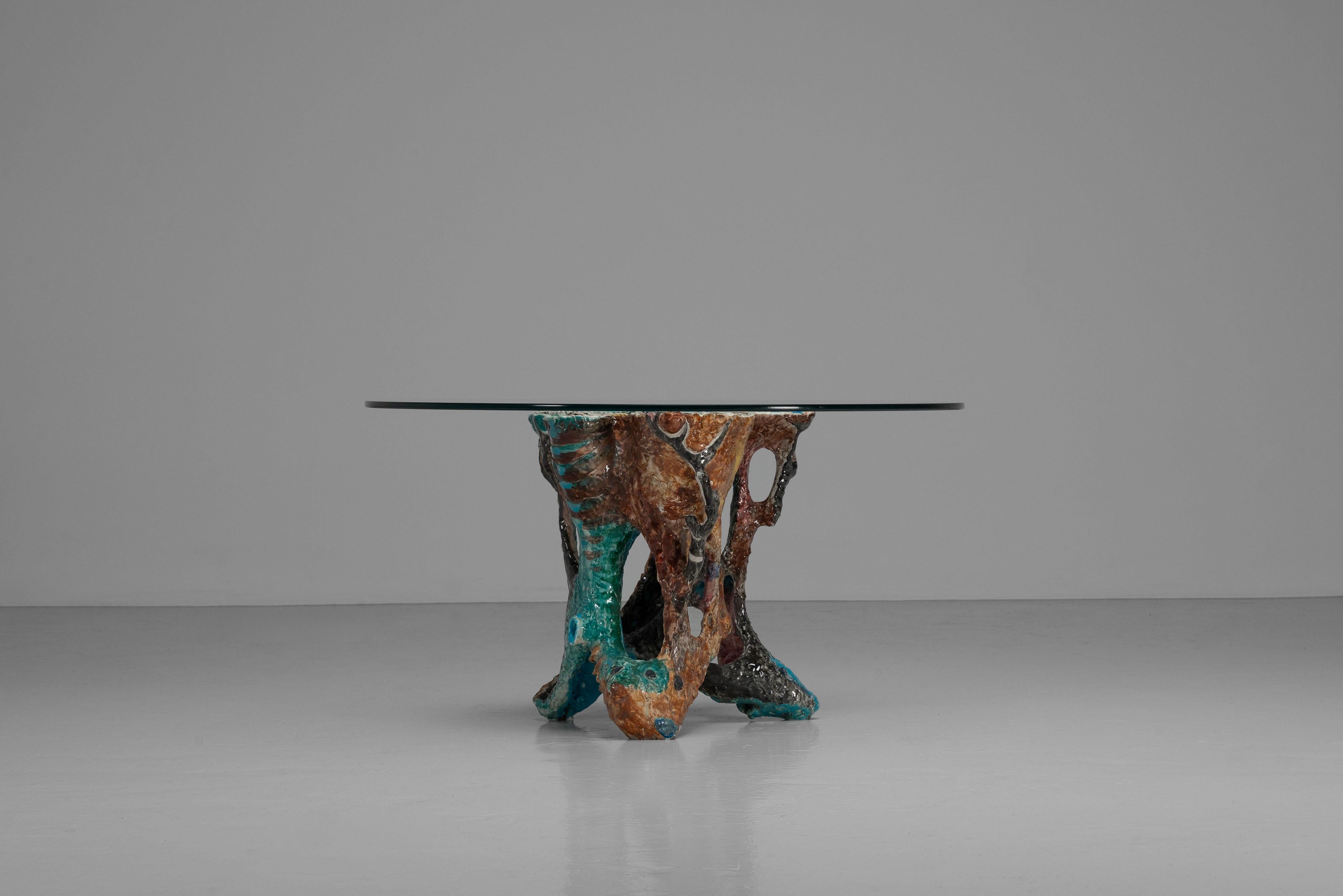 Table basse Rolando Hettner fabriquée en Italie en 1950 en vente 2