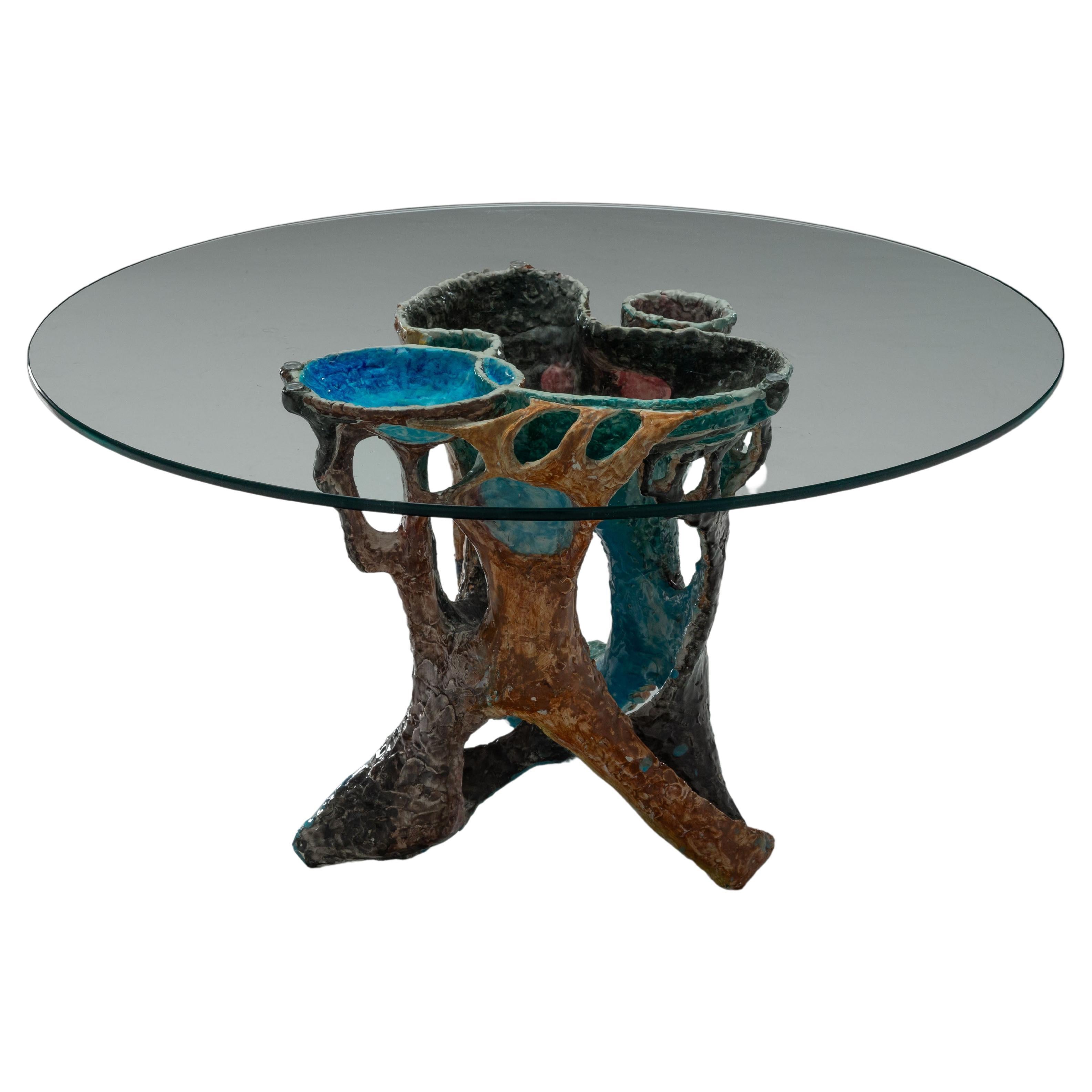 Rolando Hettner coffee table made in Italy 1950 For Sale