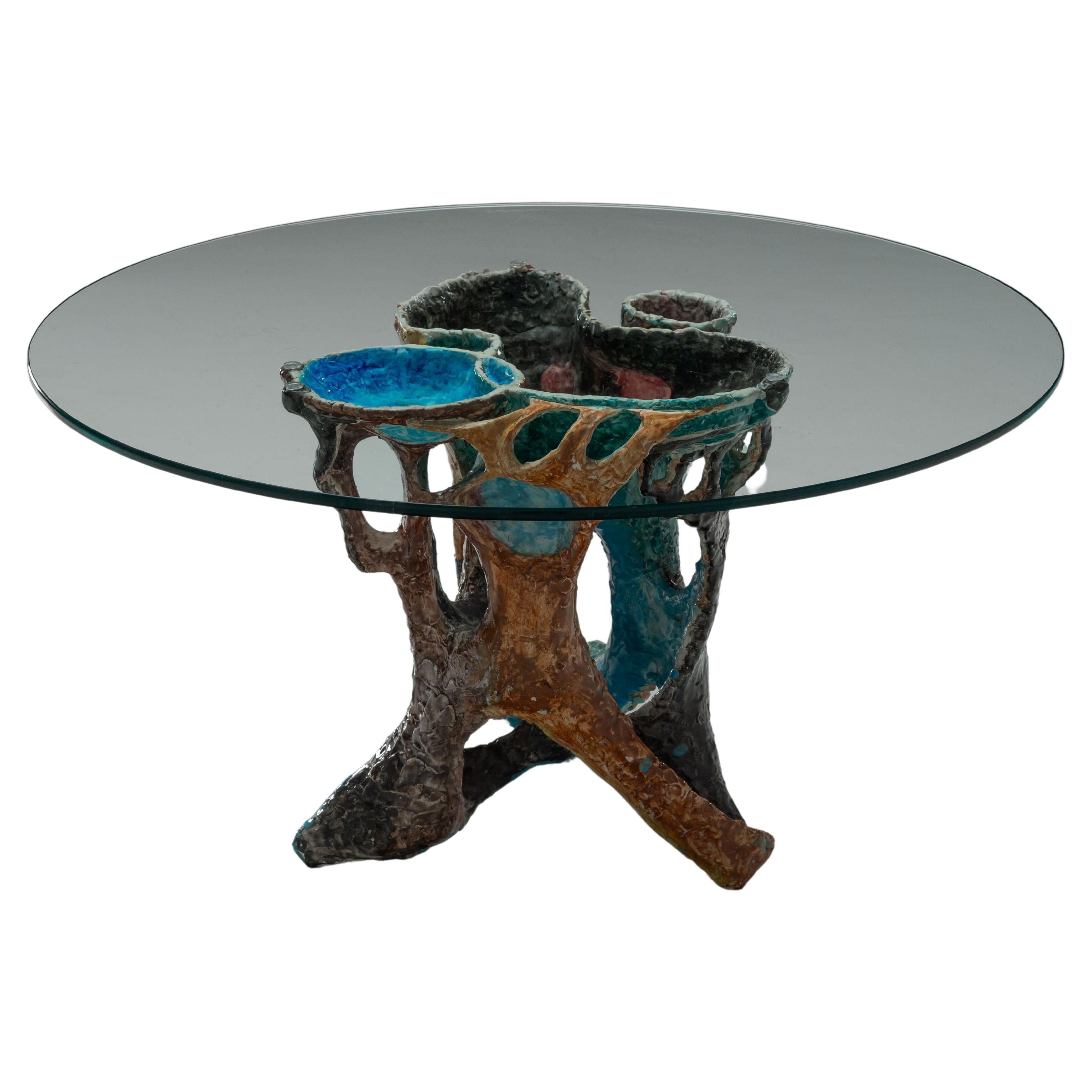 Table basse Rolando Hettner fabriquée en Italie en 1950 en vente