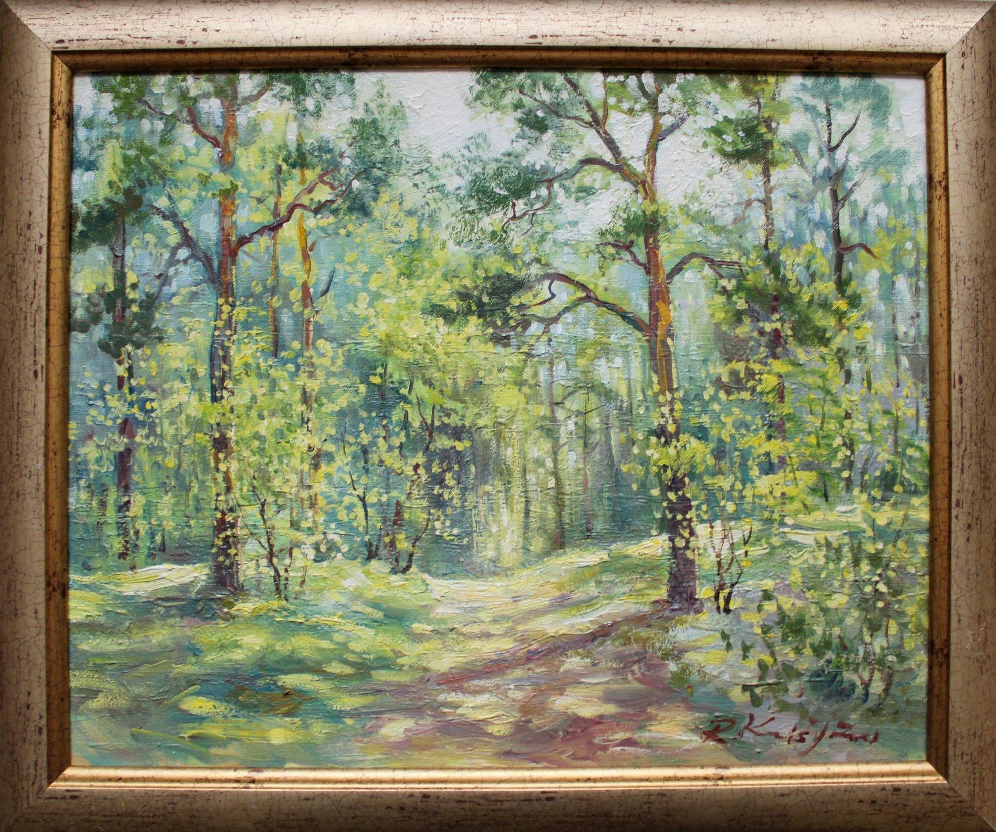 En el bosque - Painting de Rolands Krisjans