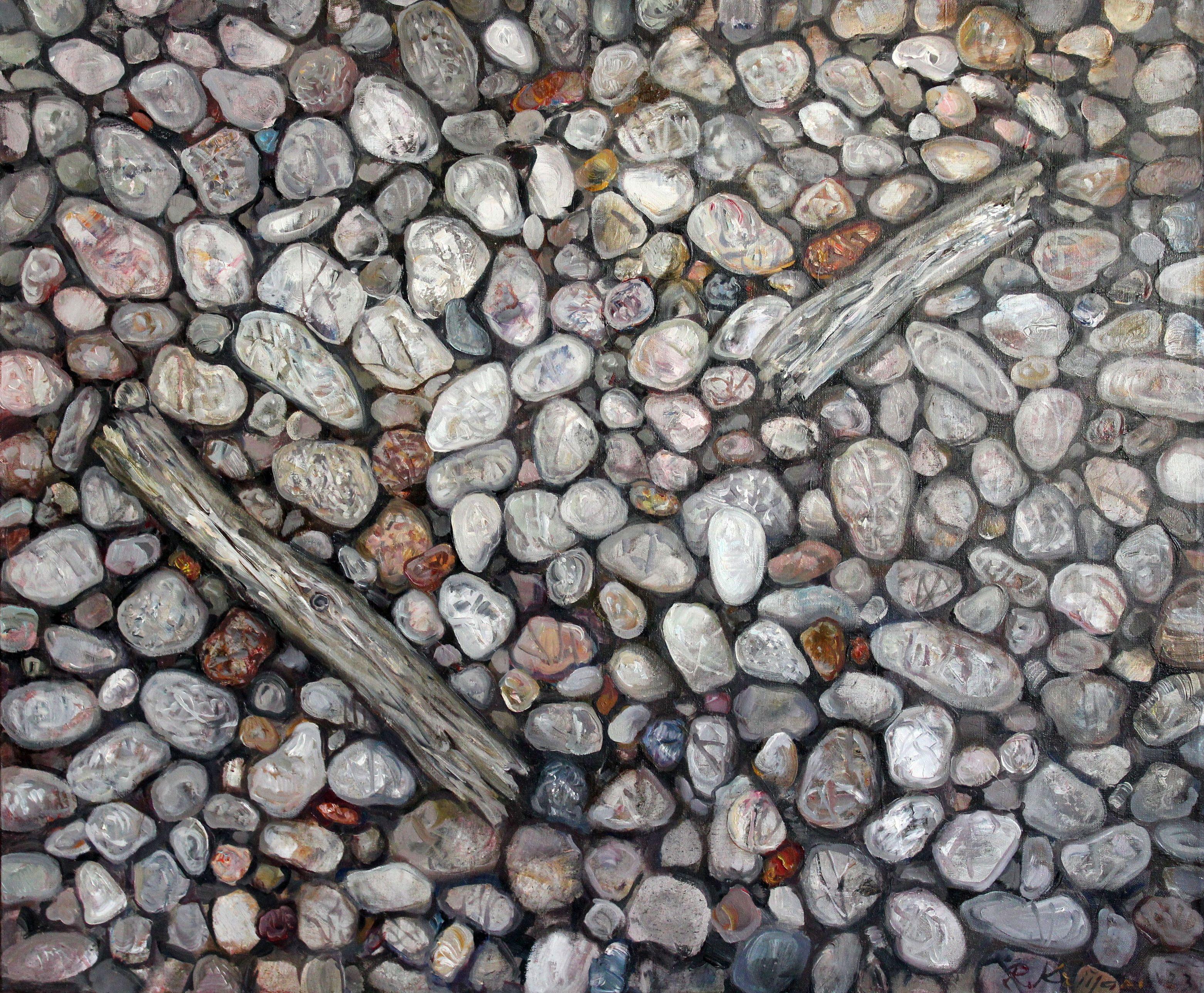 Rocks. 2023, canvas, oil, 75x90 cm