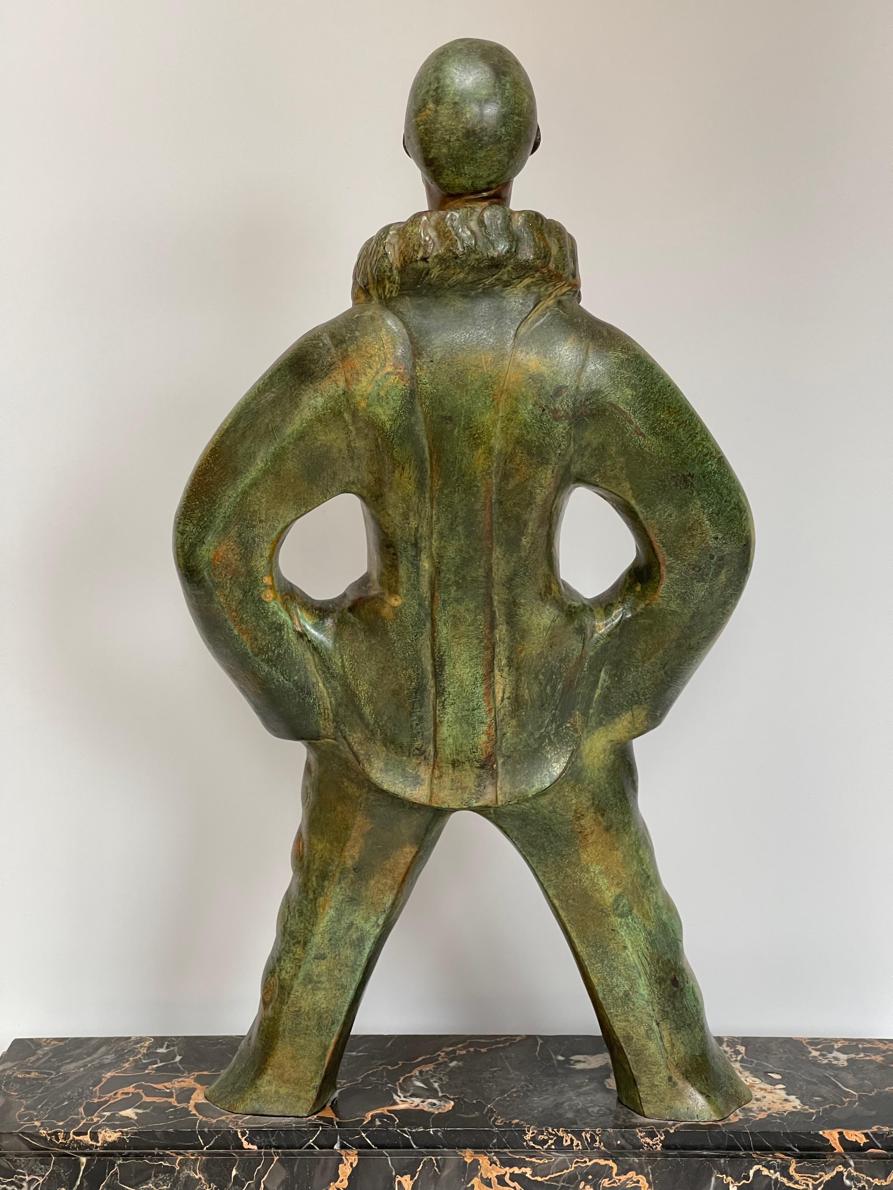 Roland Paris - Bronze Art Déco - Le Clown en vente 5