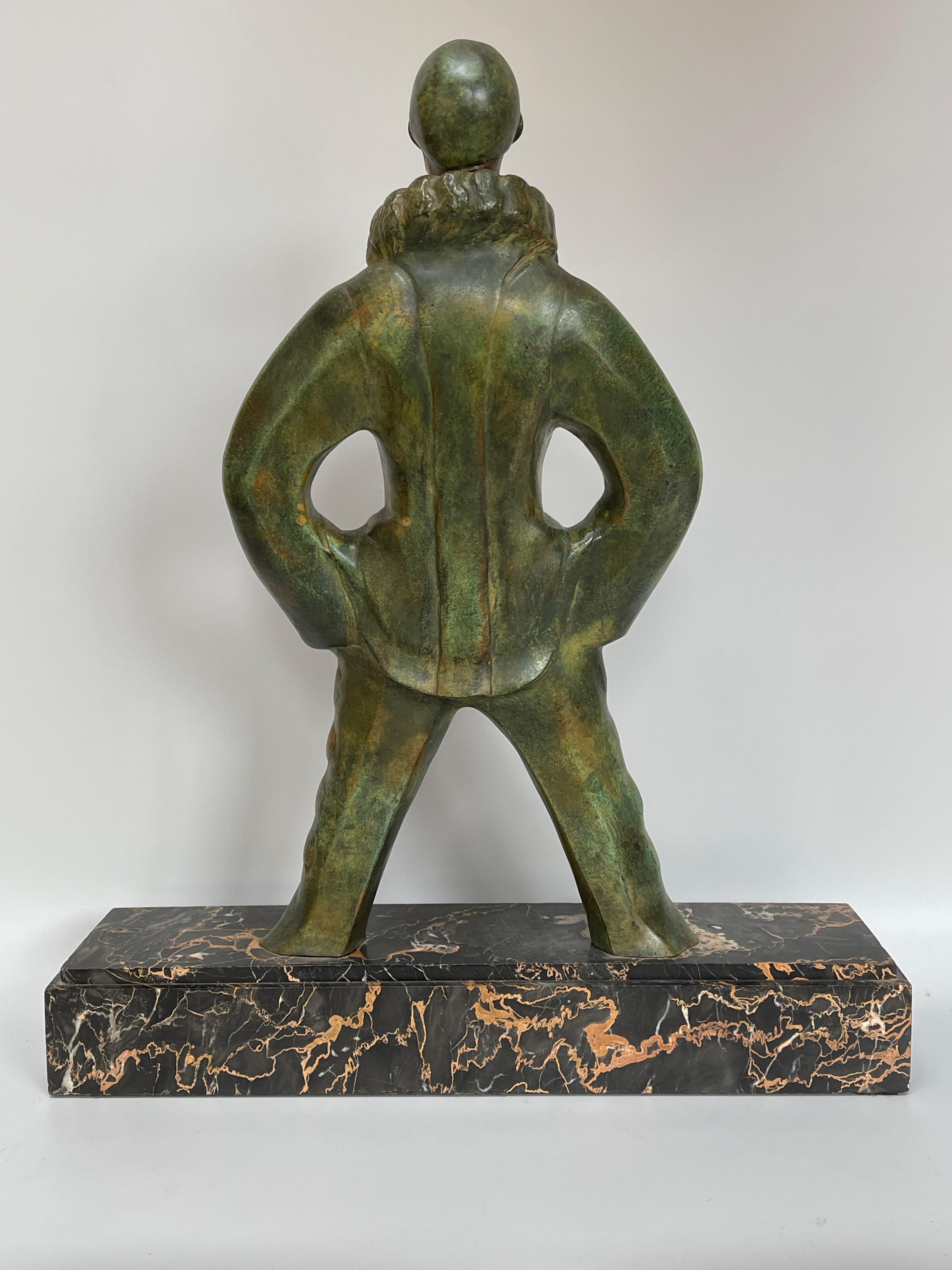 bronze clown statue