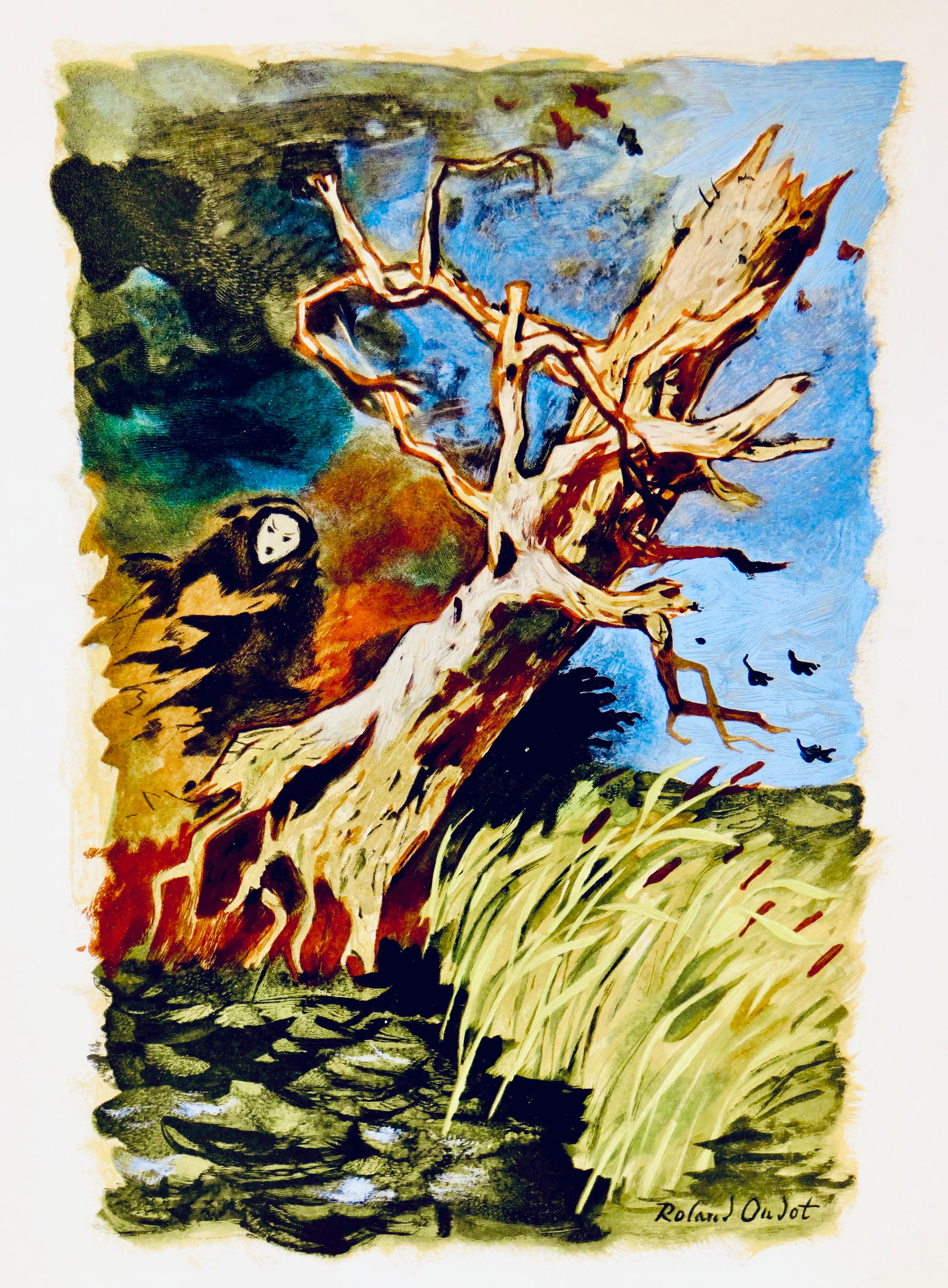 El roble y la caña, Vingt fables de La fontaine, Roldán Oudot im Angebot 4
