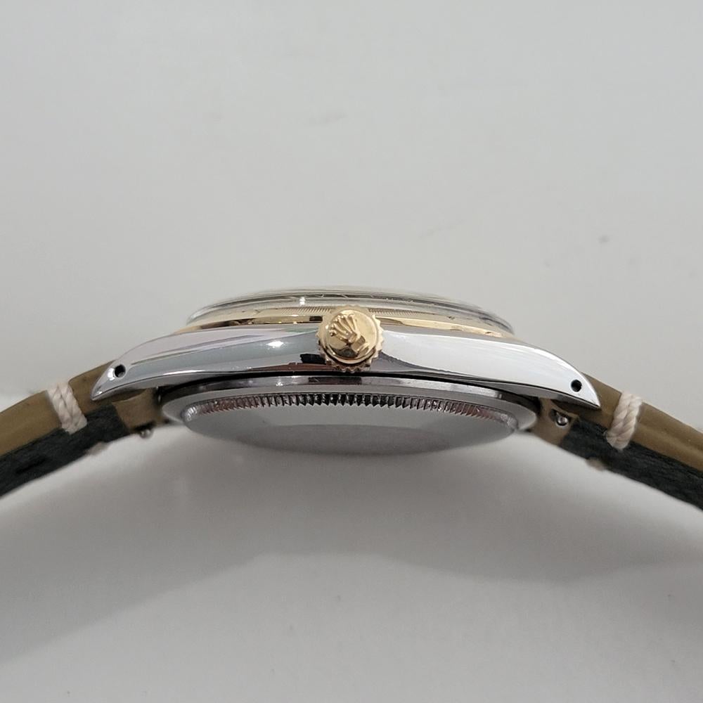 Rolex 1008 Oyster Perpetual 14k SS Zephyr 1960s Mens Vintage Automatic RA652B im Angebot 5
