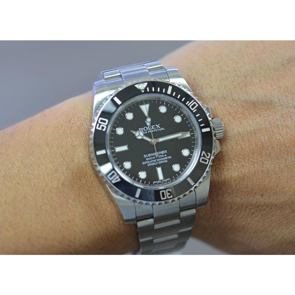 Rolex 114060 Submariner No Date Ceramic Bezel Automatic Watch 6