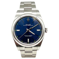 Rolex 114300 Oyster Perpetual Quadrante blu Acciaio inossidabile 39 mm