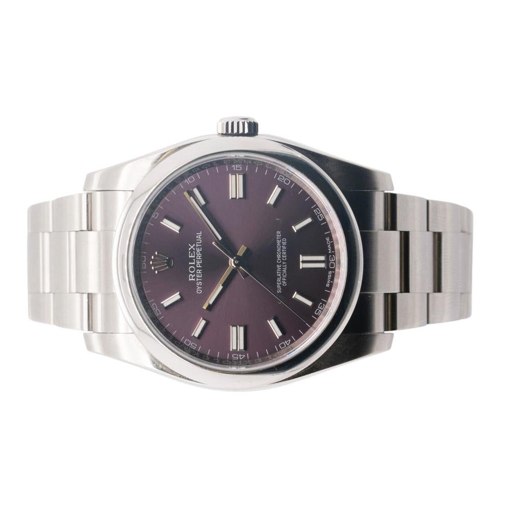 Women's or Men's Rolex 11600 Oyster Perpetual 36mm Grape Dial For Sale