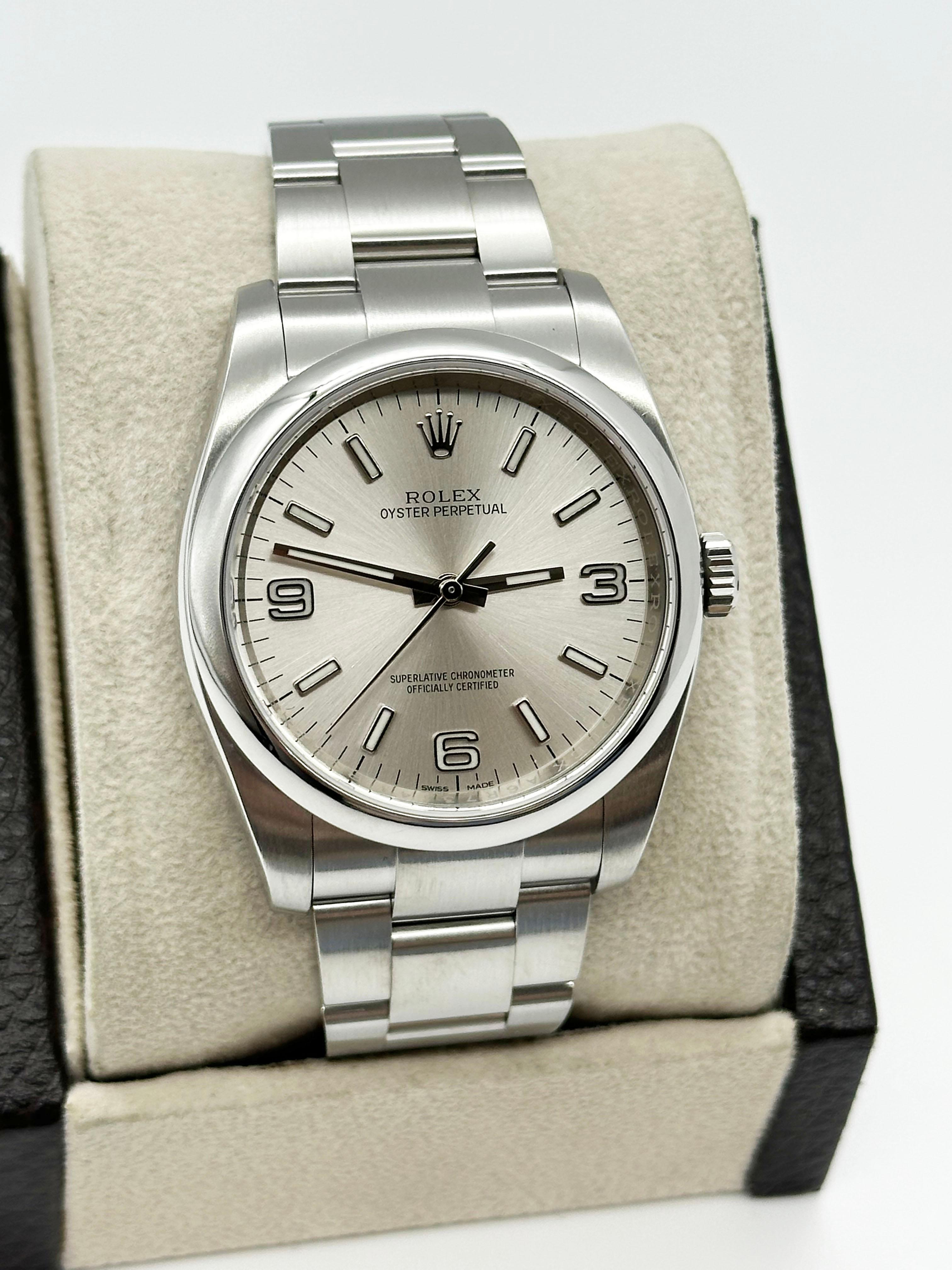 Rolex 116000 Oyster Perpetual 36mm Quadrante Argento Acciaio Inox Scatola Libretto 1