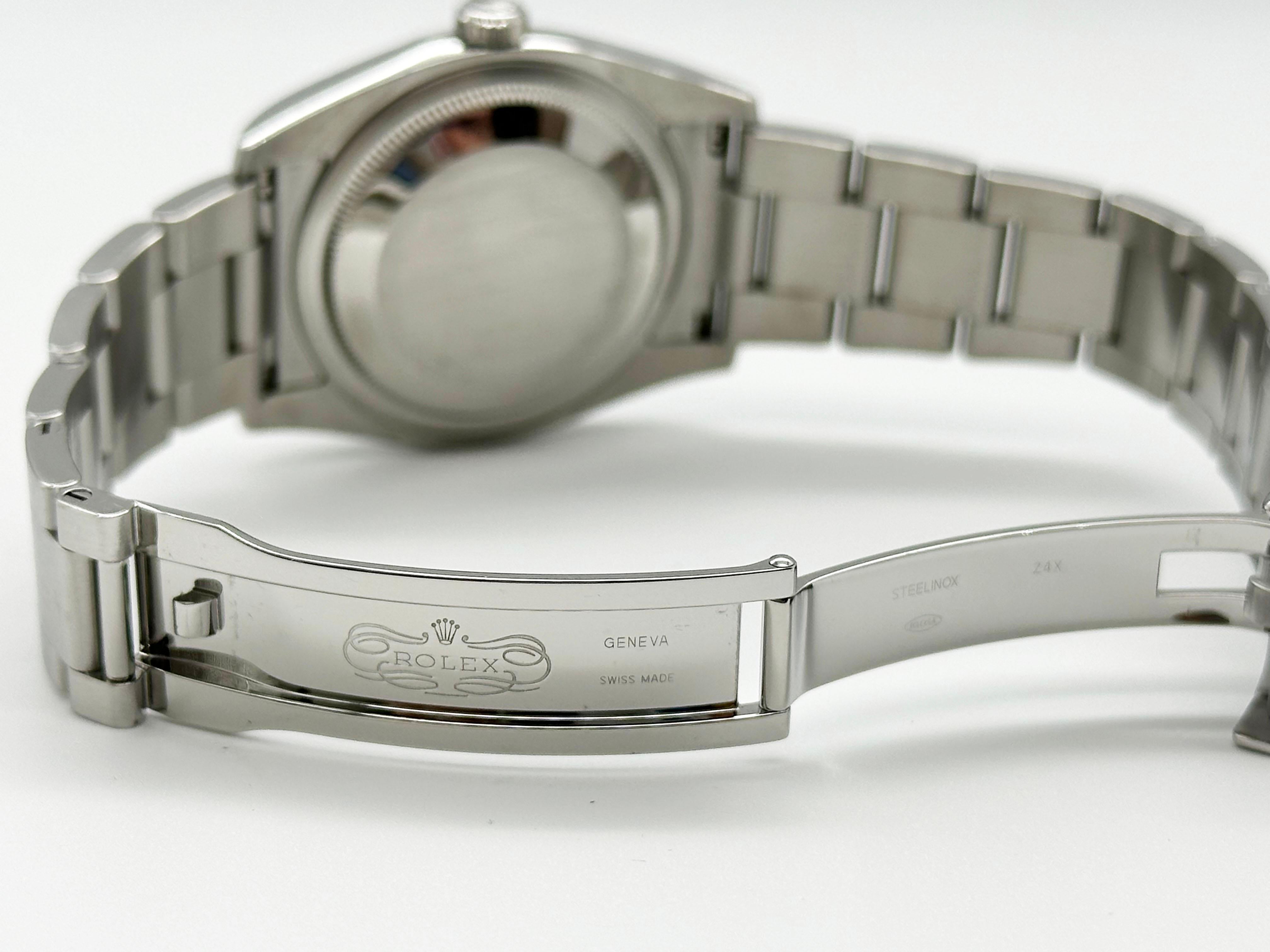 Rolex 116000 Oyster Perpetual 36mm Quadrante Argento Acciaio Inox Scatola Libretto 4