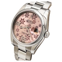 Rolex 116200 36mm Pink Floral Dial Stainless Steel with Box