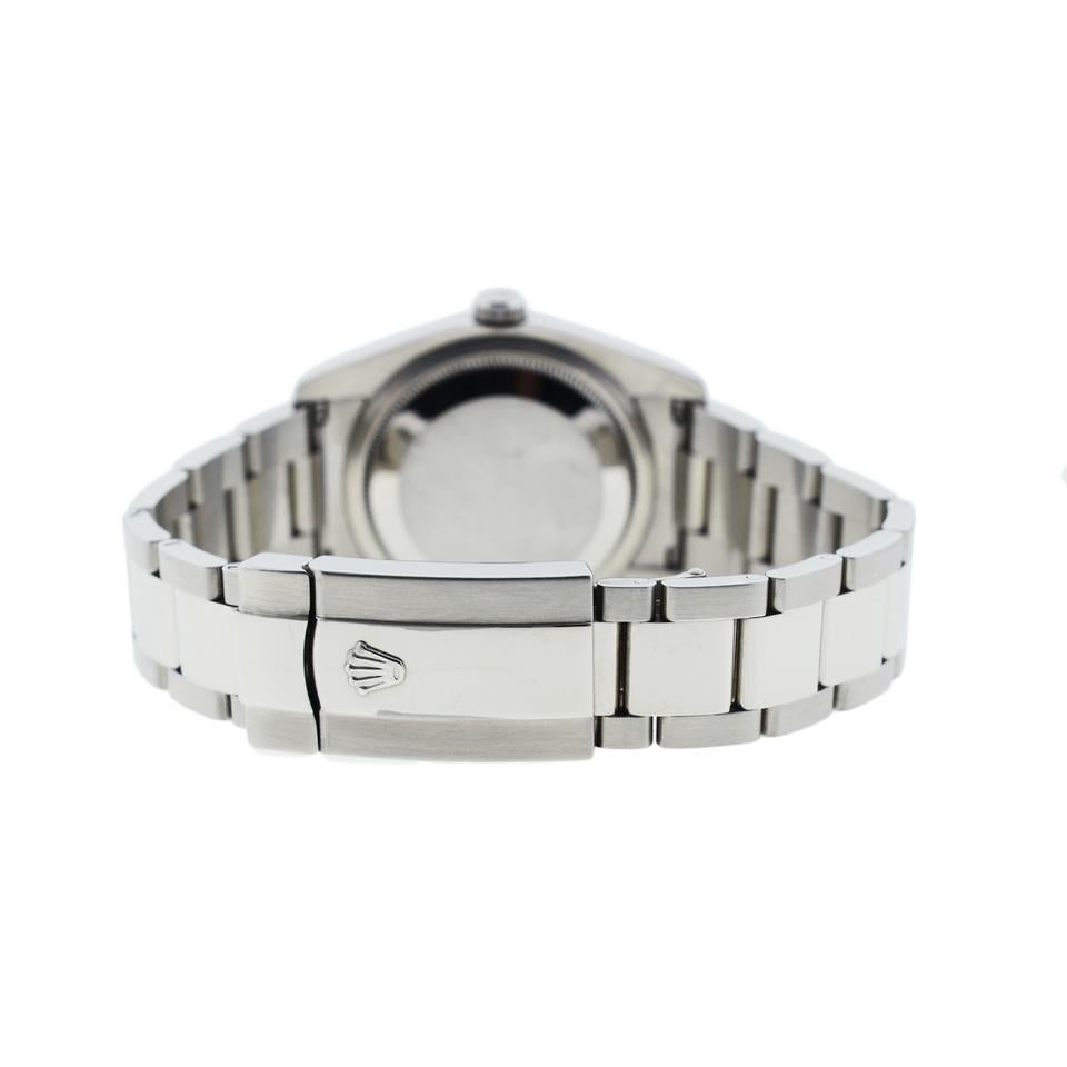 Women's or Men's Rolex 116200 Datejust Black Dial Diamond Bezel Stainless Steel Watch