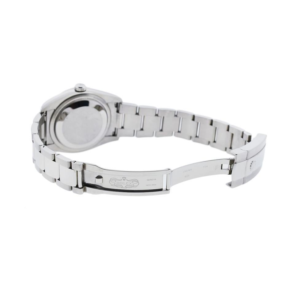 Rolex 116200 Datejust Black Dial Diamond Bezel Stainless Steel Watch 3