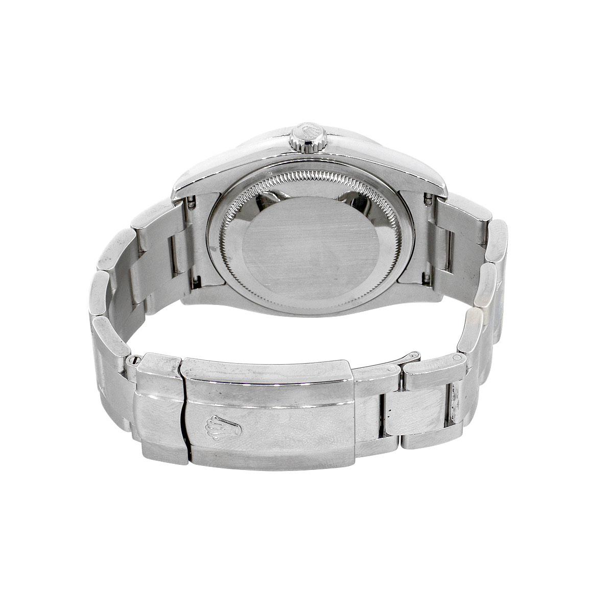Rolex 116200 Datejust Black Diamond Dial and Diamond Bezel Watch In Excellent Condition In Boca Raton, FL