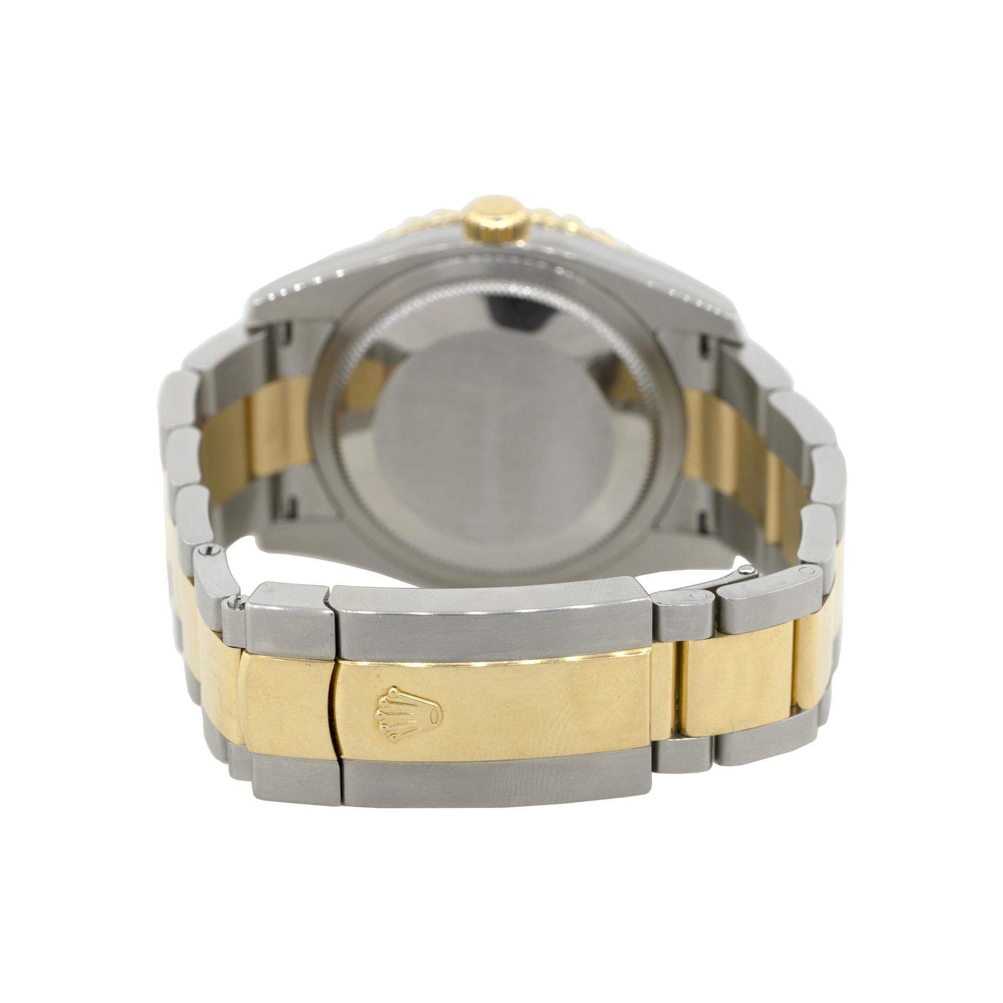 Round Cut Rolex 116203 Datejust Two Tone Silver Diamond Dial Watch