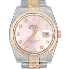Rolex 116231 Datejust Pink Diamond Dial Watch
