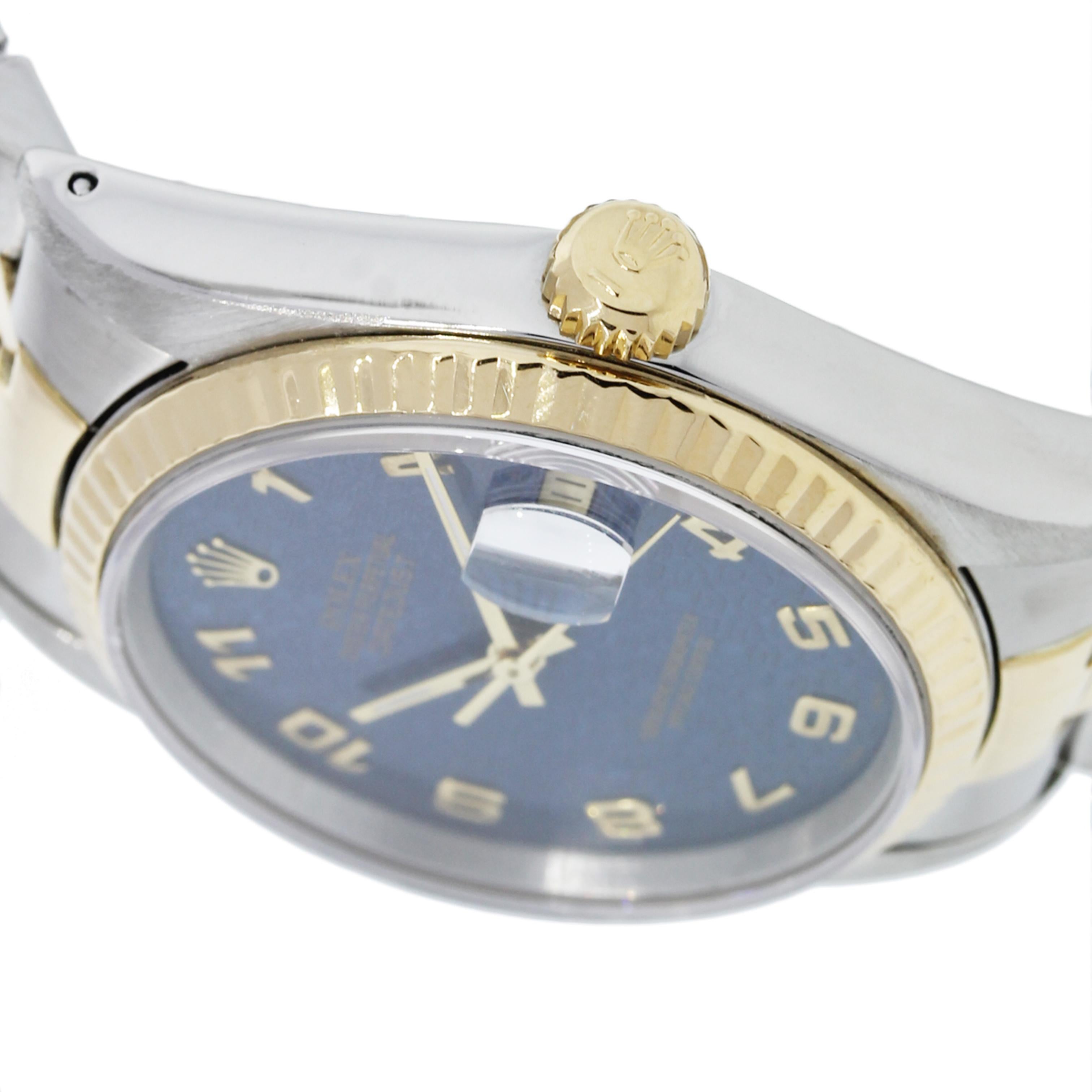 Reloj Rolex 116233 Datejust Dos Tonos Esfera Azul Jubilee en venta 5