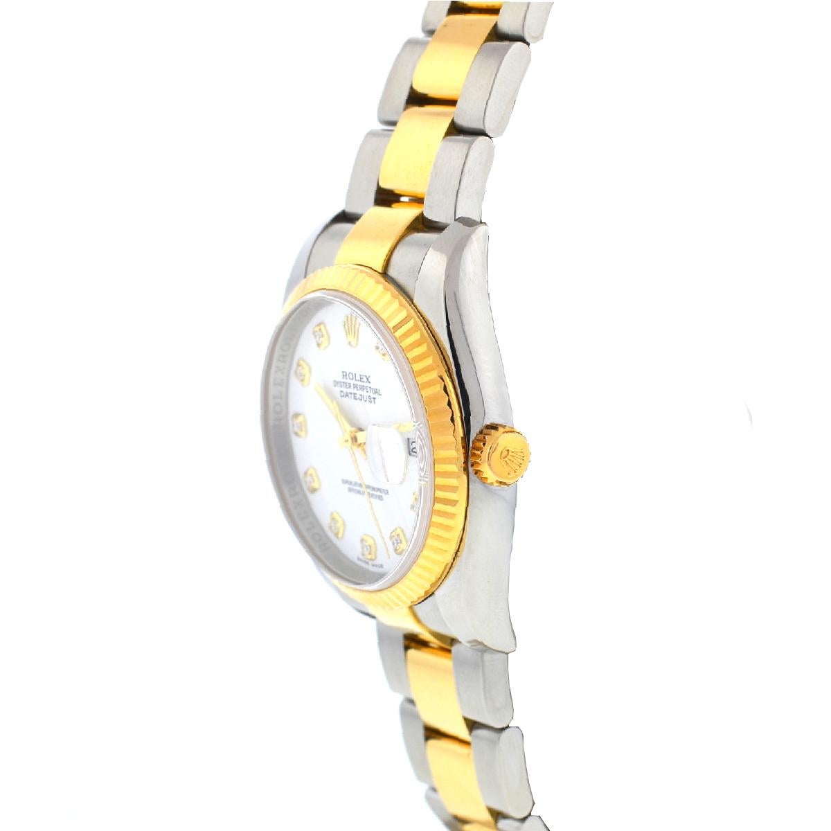 Rolex 116233 Datejust Two-Tone Factory Original Diamonds Watch In Excellent Condition In Boca Raton, FL