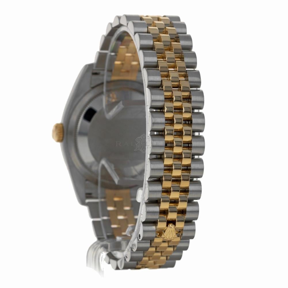 Rolex 116233 M Datejust Black Diamond Dial Steel and 18 Karat Yellow Gold Watch In Excellent Condition For Sale In Miami, FL
