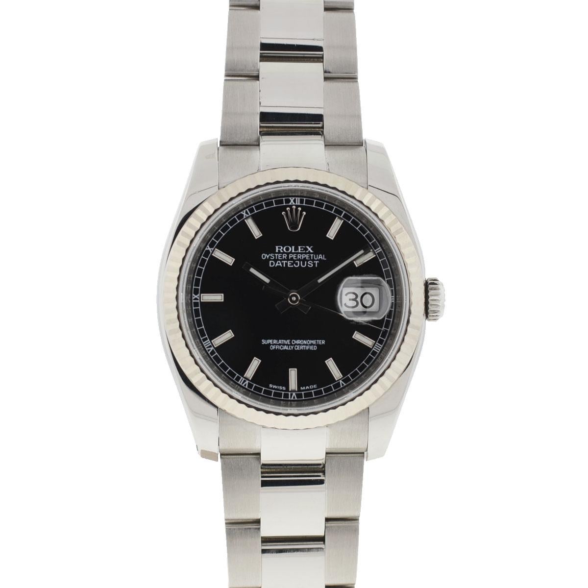 Company - Rolex
Style - Luxury Watch
Model - Datejust
Reference Number - 116234
Case Metal - Stainless Steel
Case Measurement - 36 mm
Bracelet - Stainless Steel - Fits up to a 7