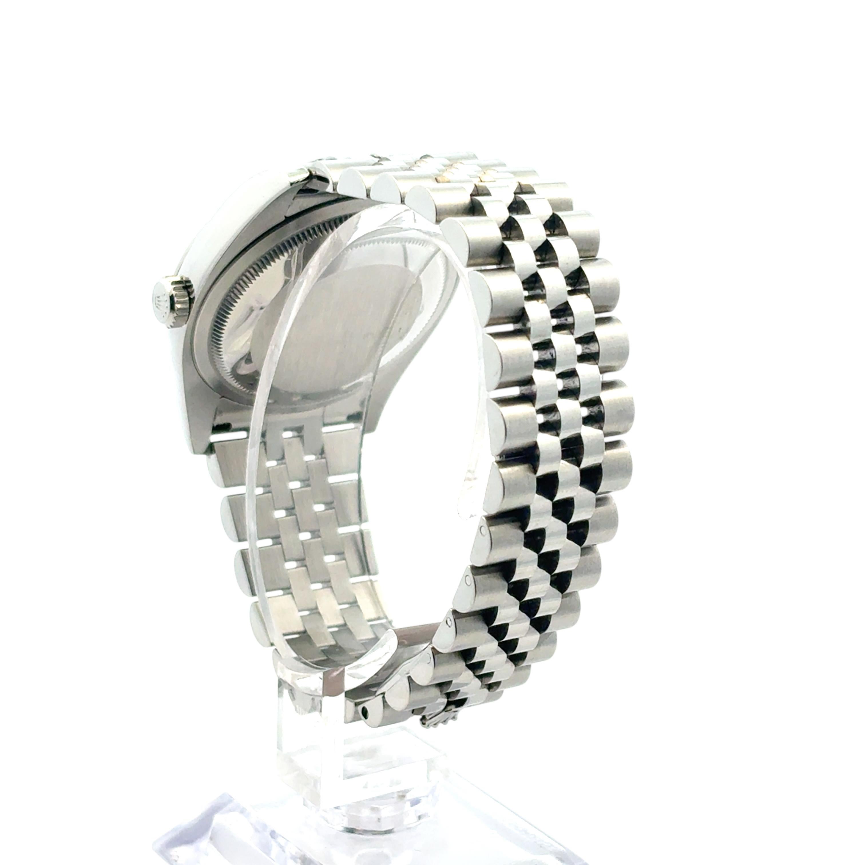 Rolex 116234 Datejust Stainless Steel and 18k White Gold Bezel 36mm Watch For Sale 1